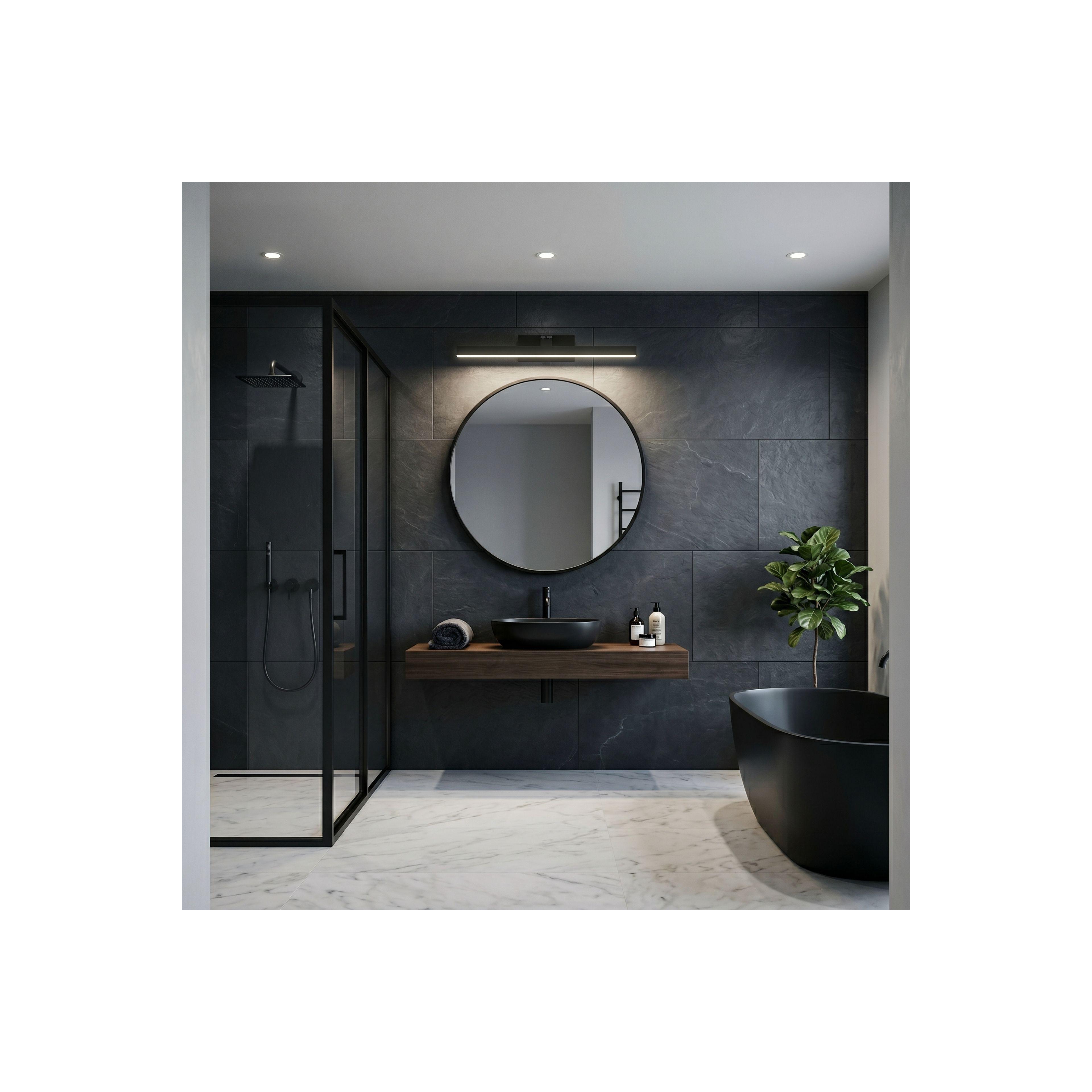 Vannitoa seina LED-valgusti SWE011-1W 58cm BLACK