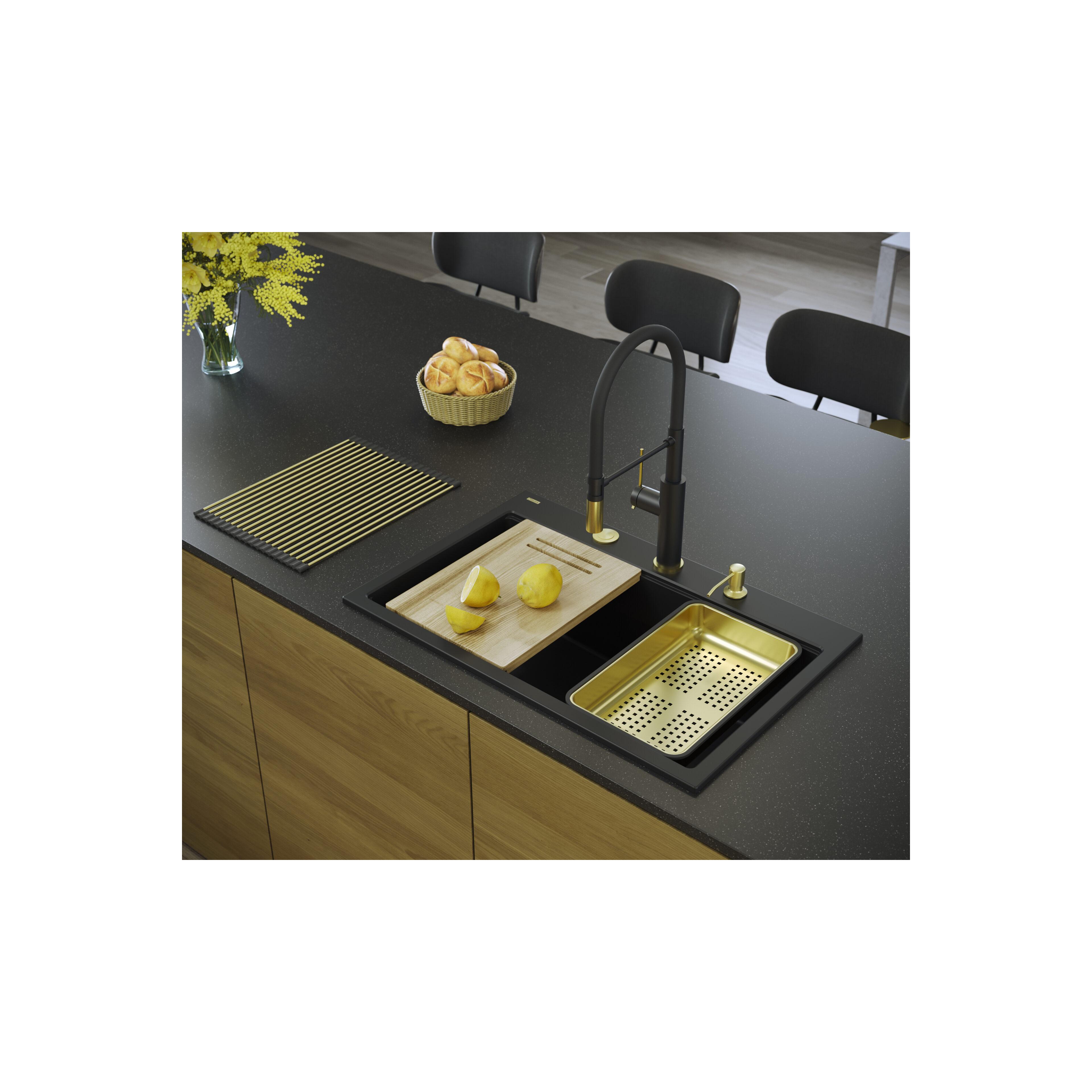 гранитна мивка MARC 110 WORKSTATION Black