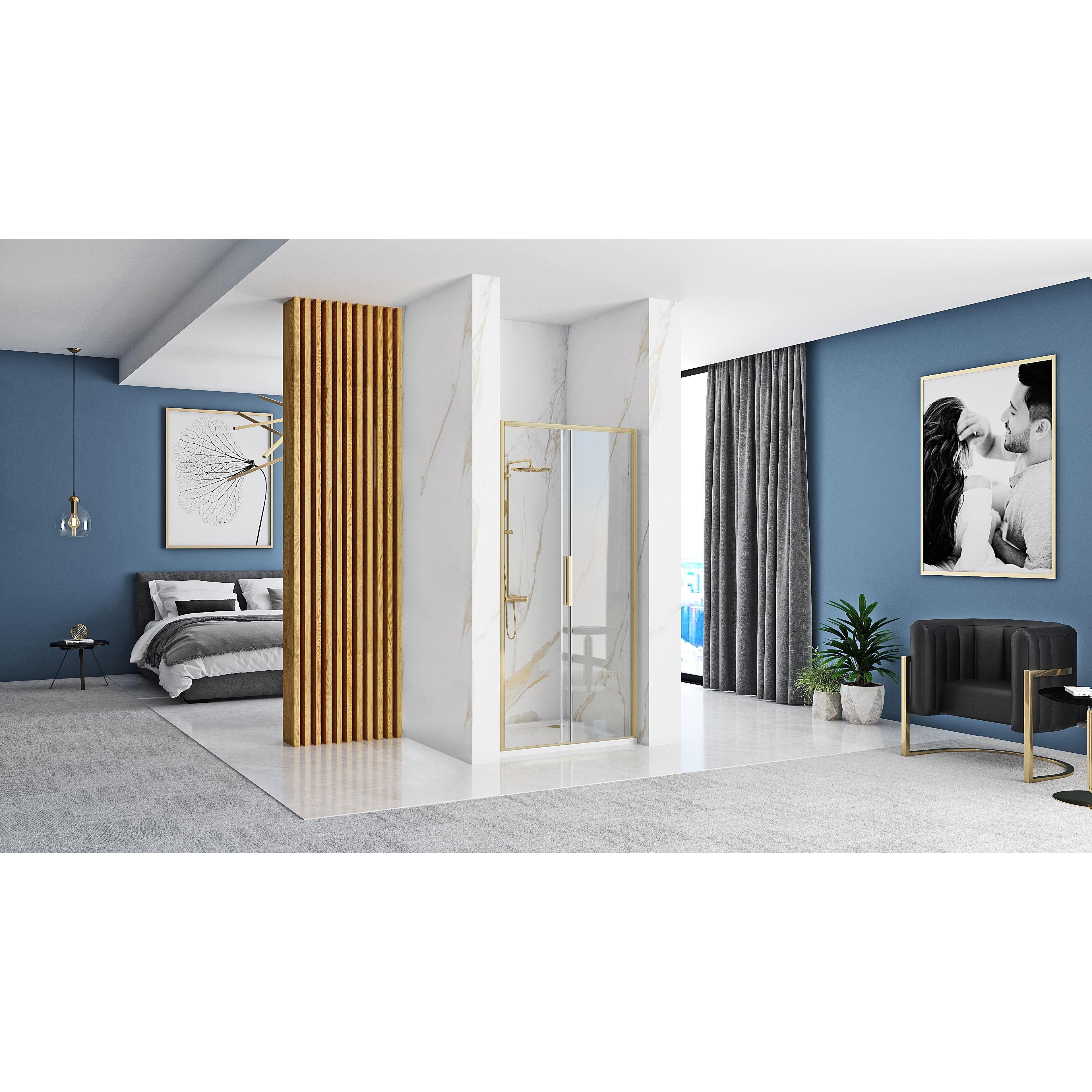 Душові двері REA Rapid Slide 140 Gold Brush
