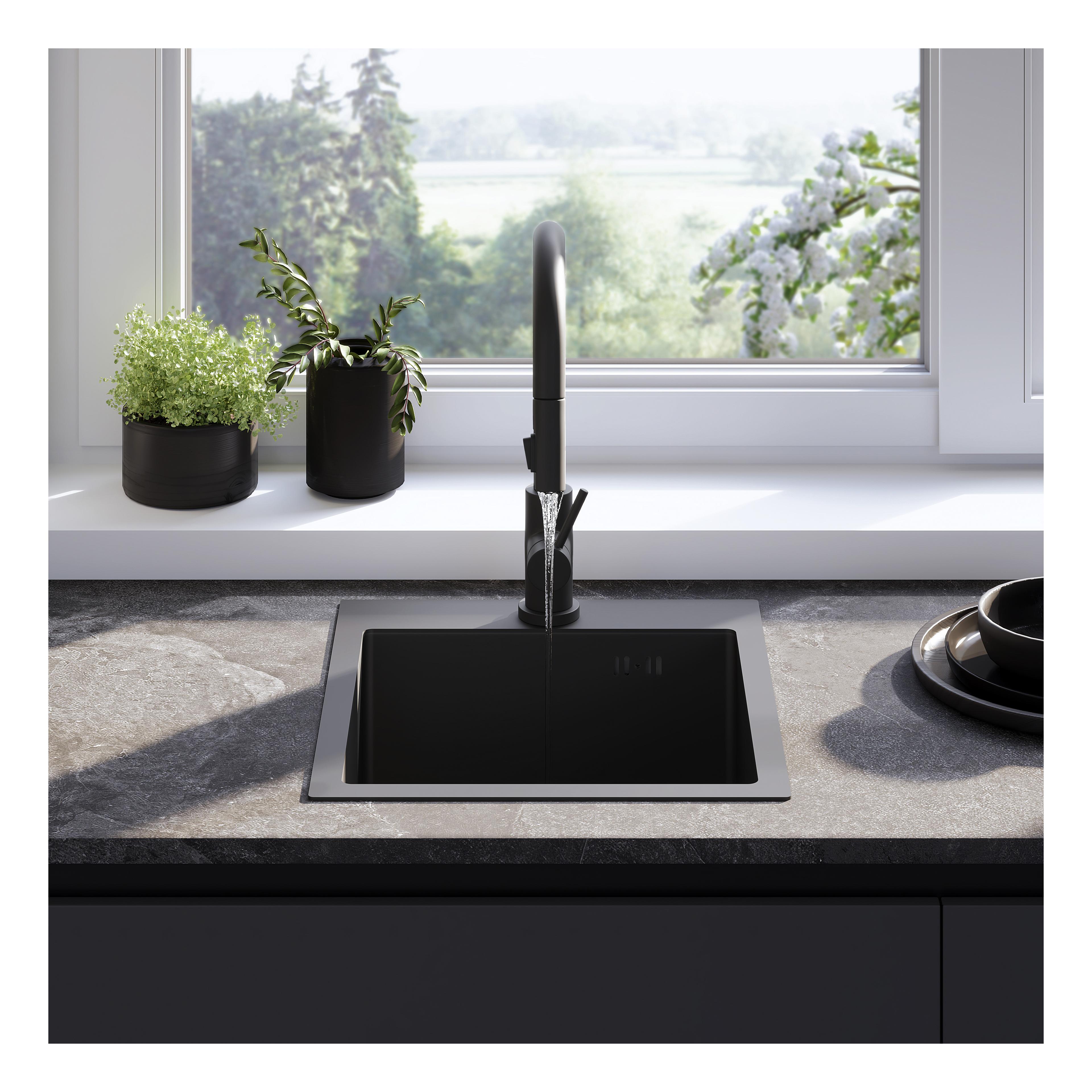 Chiuvetă inox Leo 40 Black