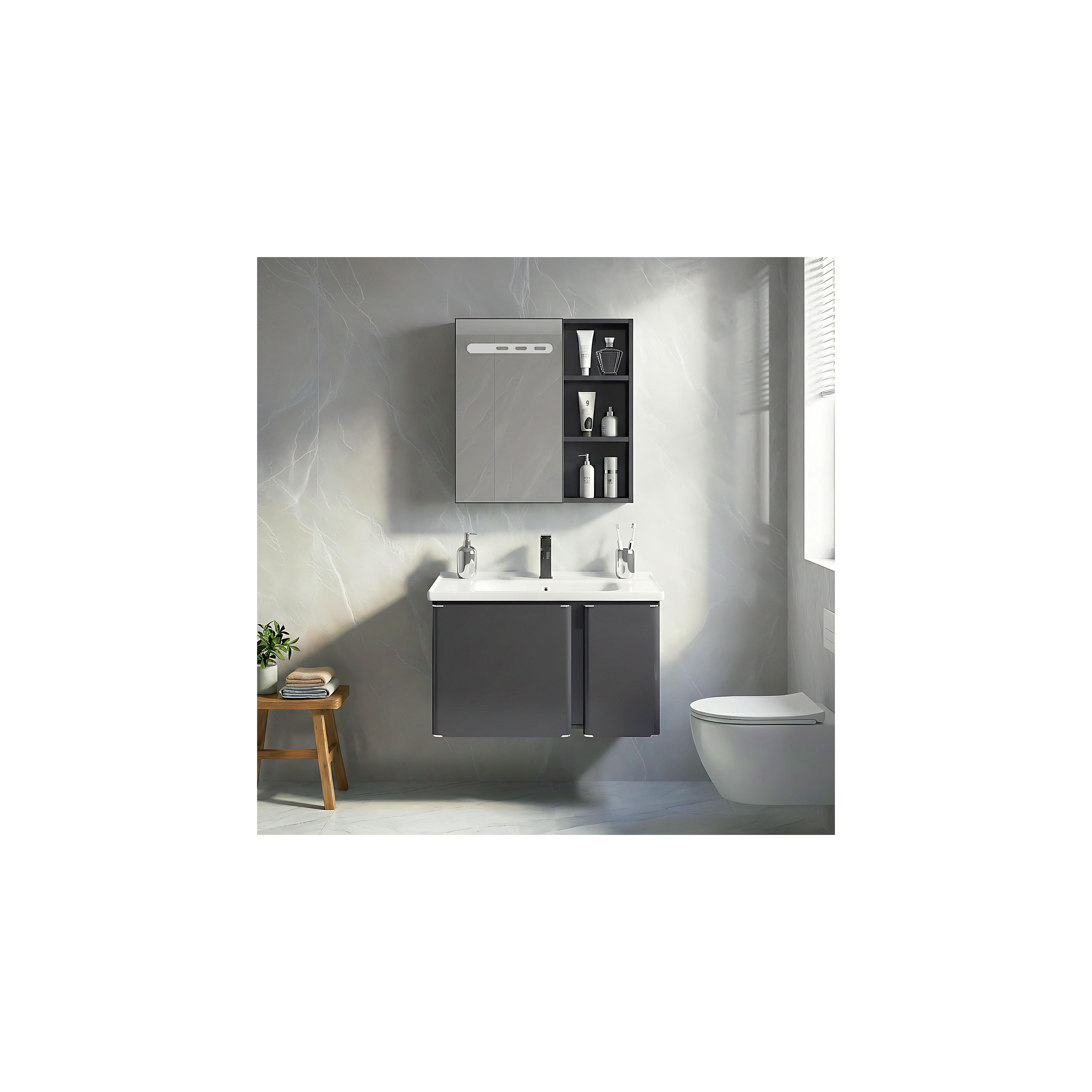 Bathroom furniture set with washbasin Tula 60cm Grey