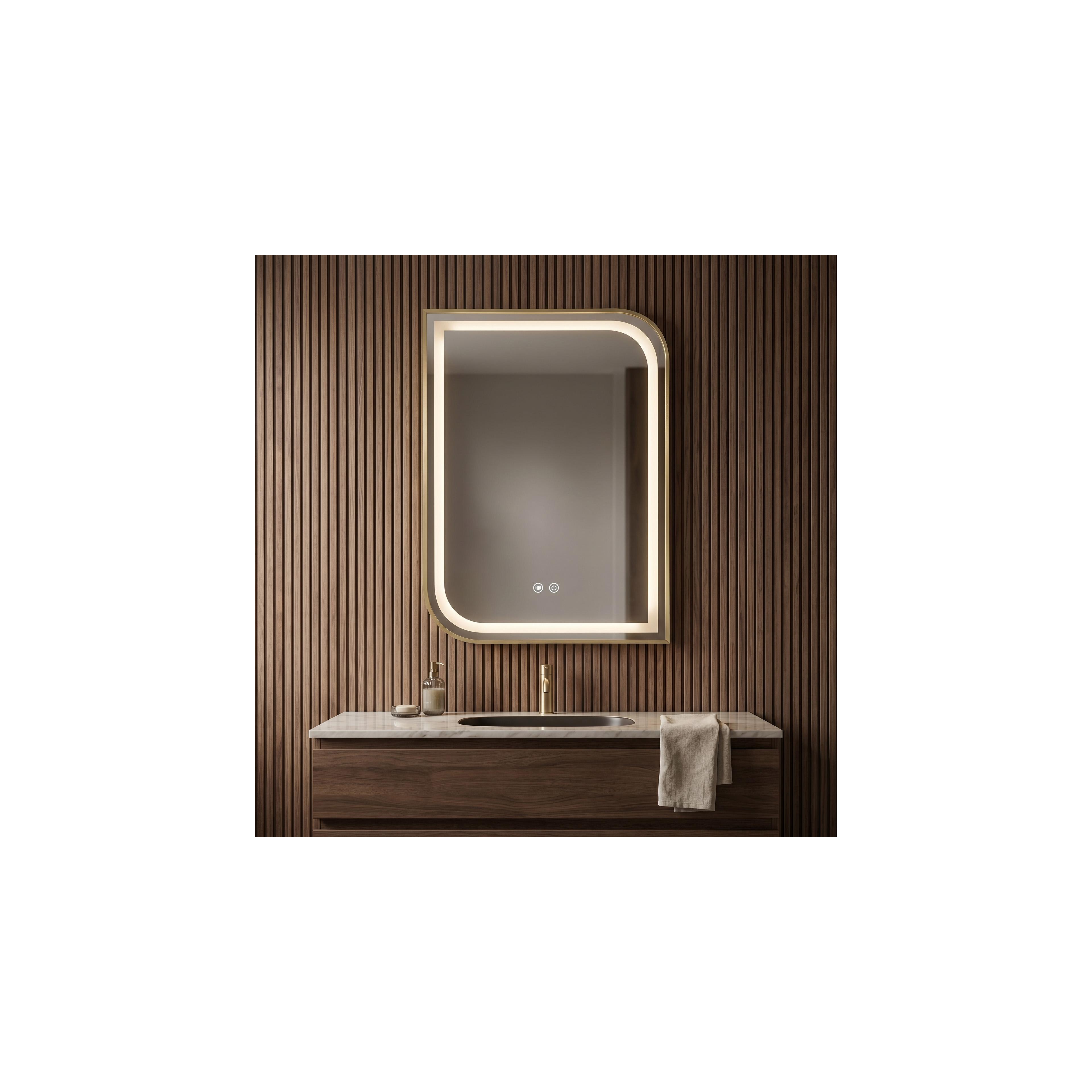 Zrkadlo LED ZONE 80X60  GOLD BRUSH