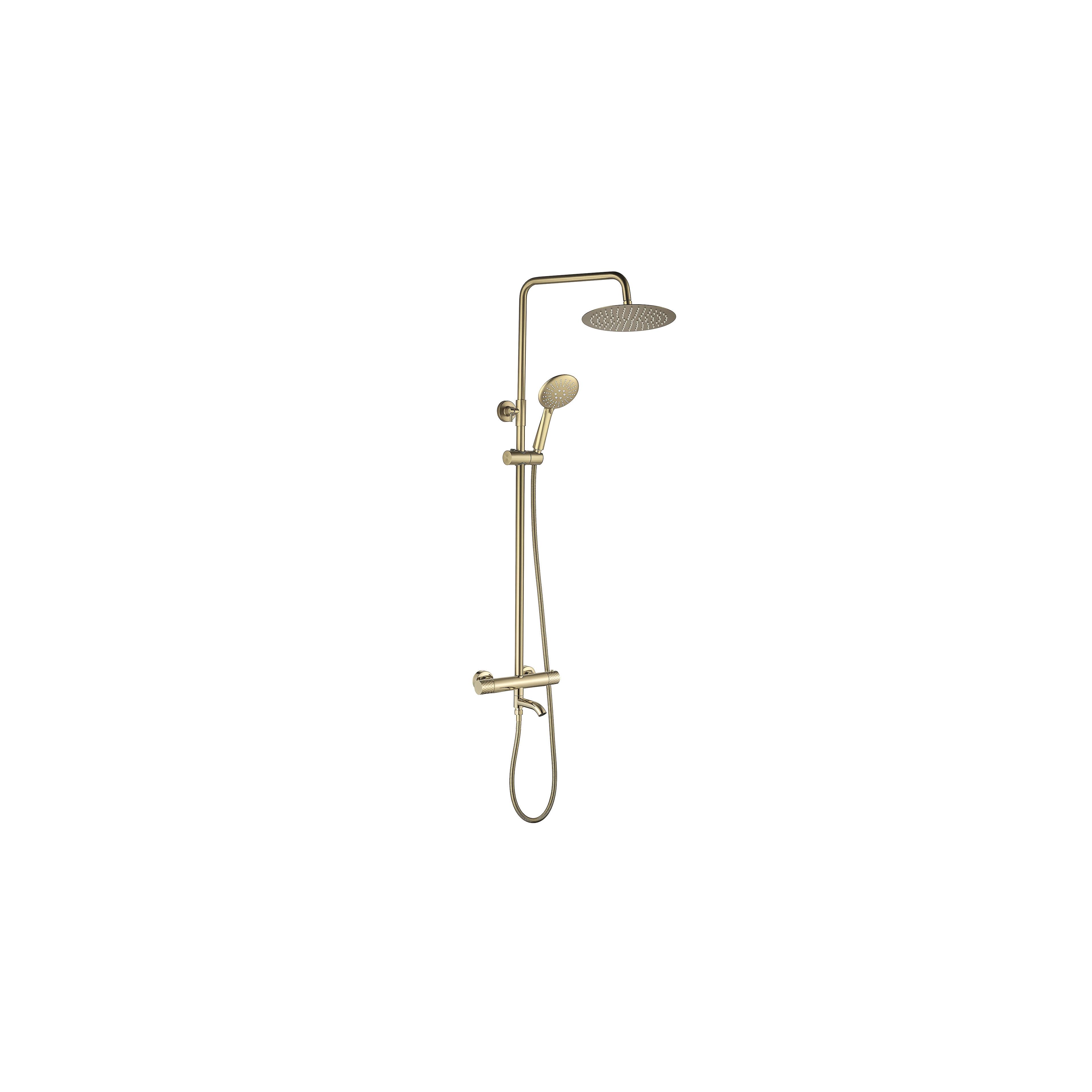 Thermostatic shower system Rea Lungo Diamond Gold