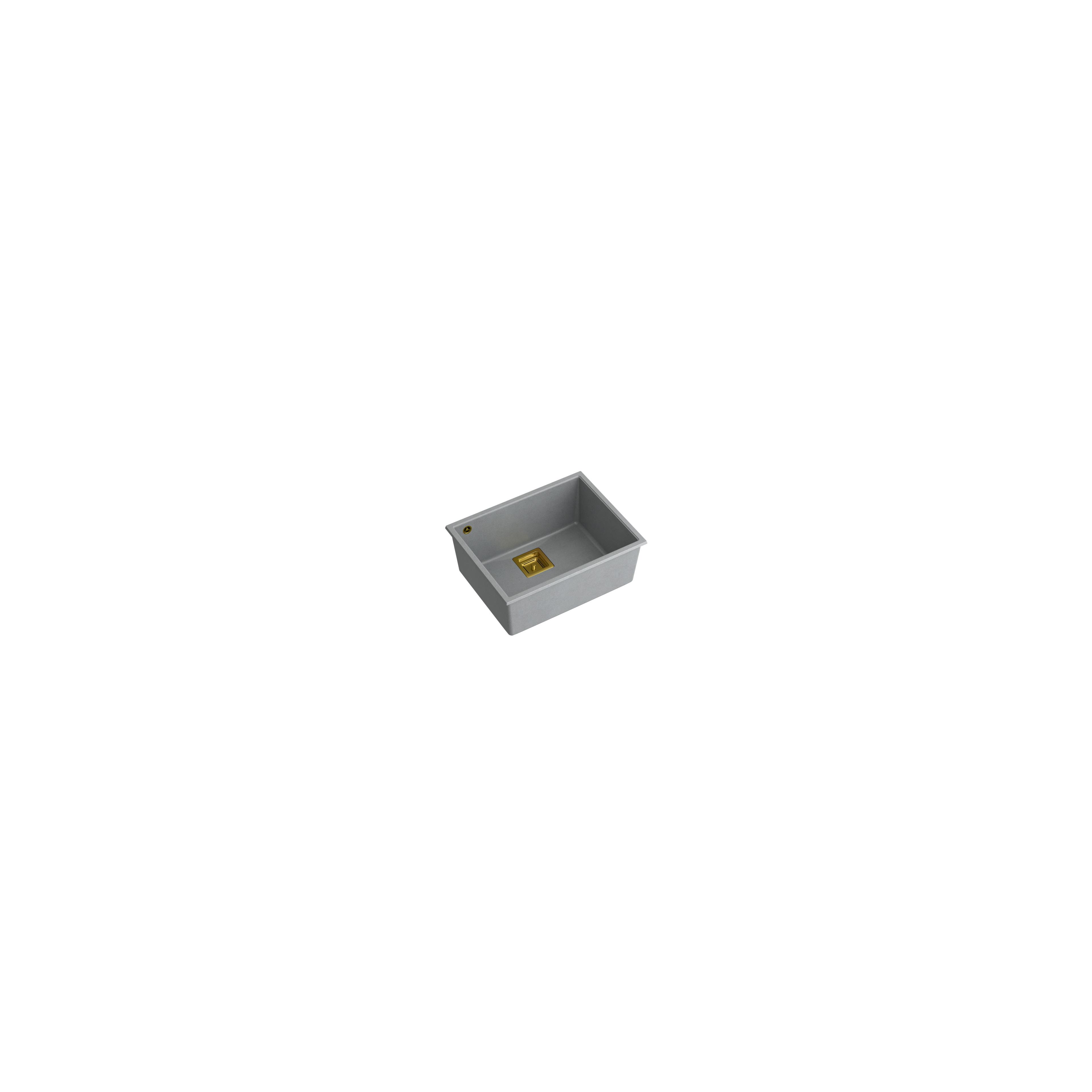 granitový drez DAVID 50 Grey  Metallic