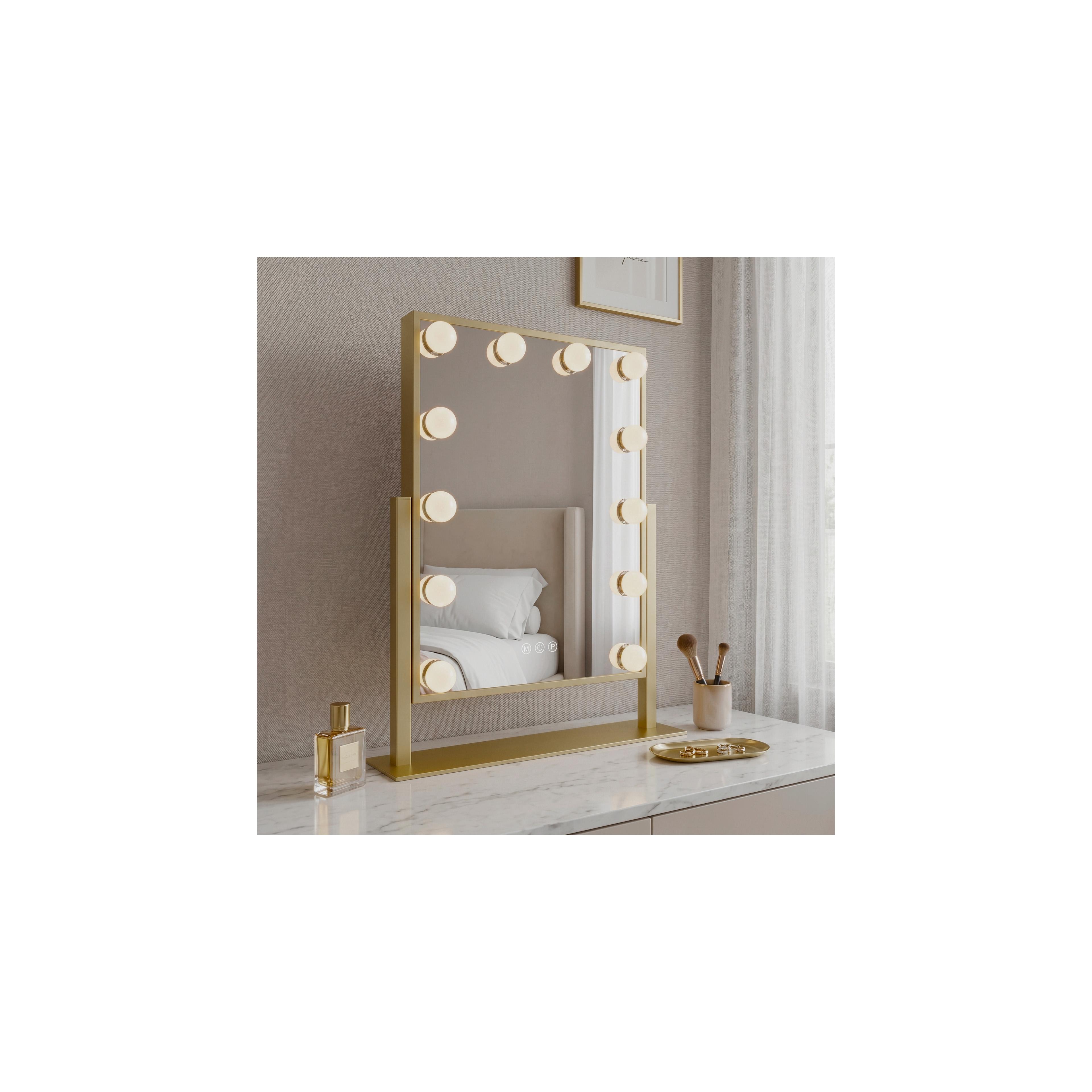 Miroir LED HOLLYWOOD L.Gold 30x40