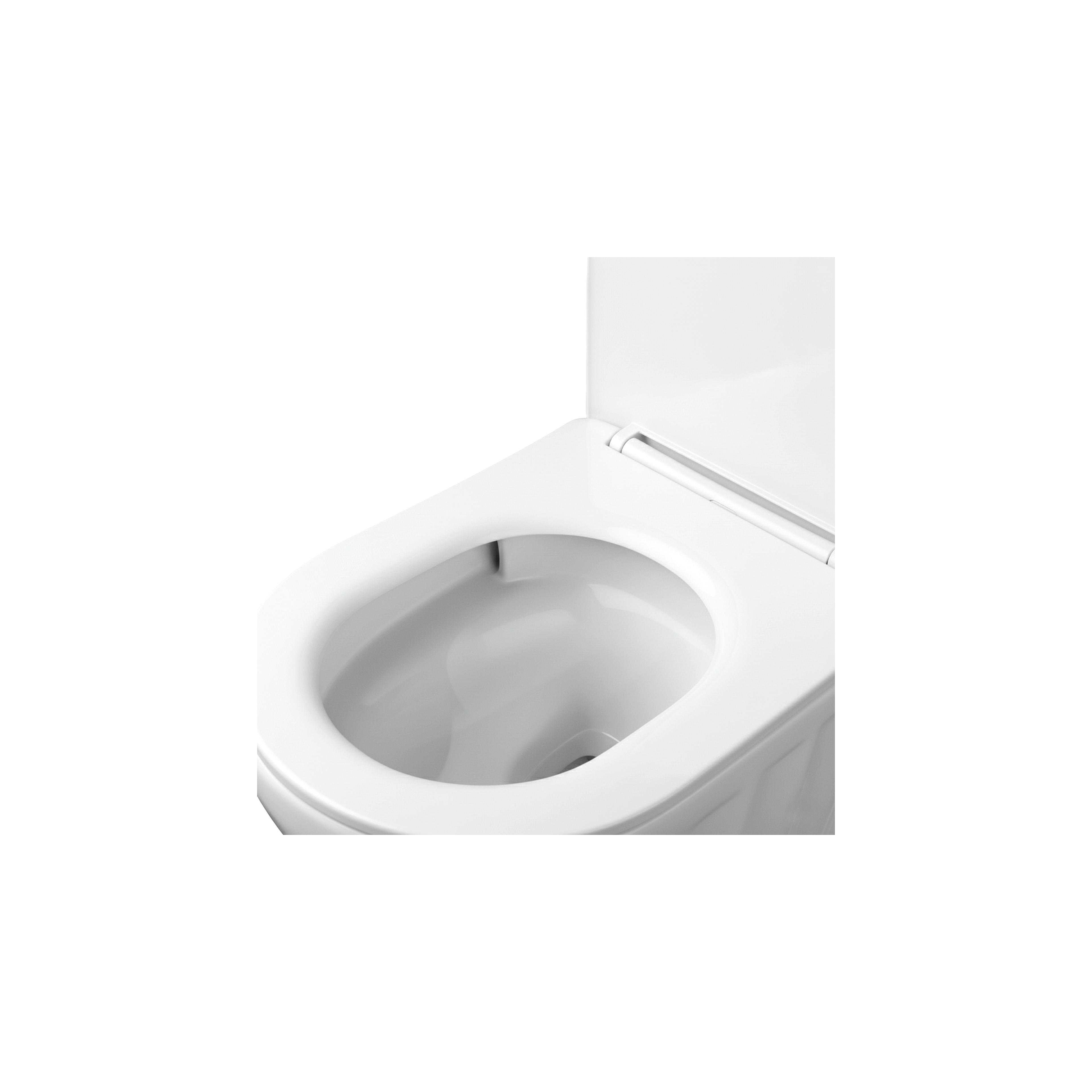 Ensemble : Cuvette WC suspendue + Lavabo à poser Rea Duo White