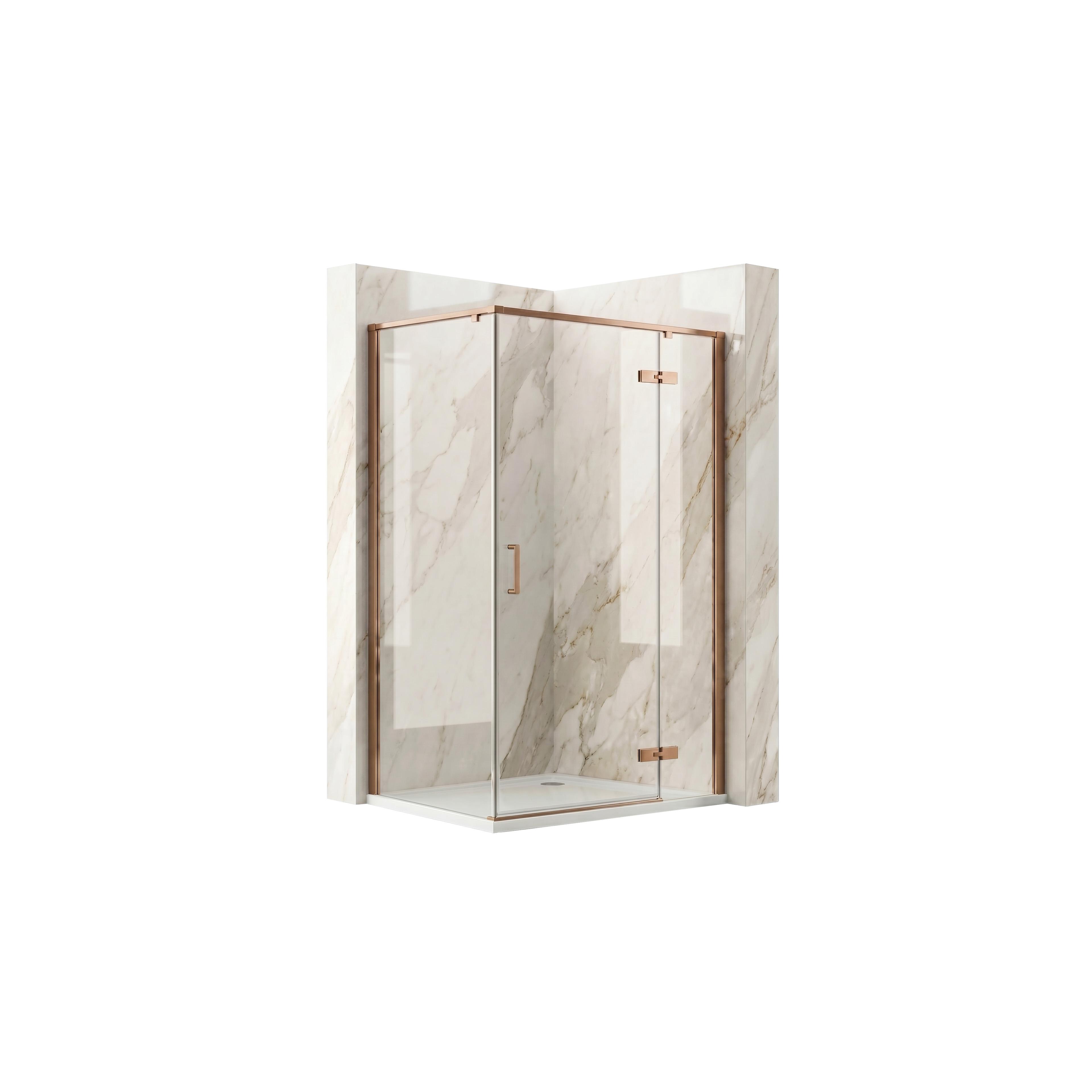 Cabine de duche Rea Bruno 100x80 Brush Copper