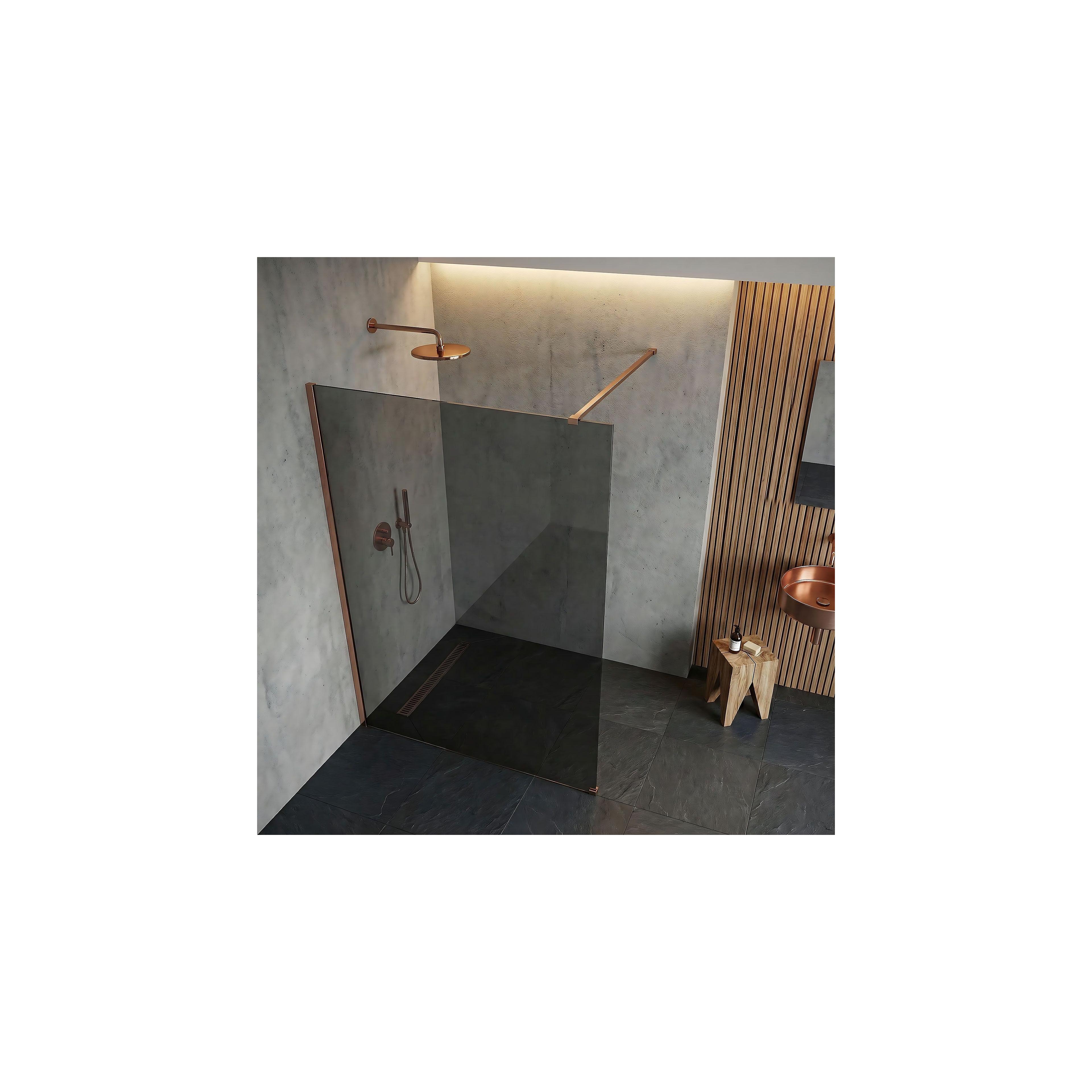 Paroi de douche Rea Flexi Grey / Brush Copper 110