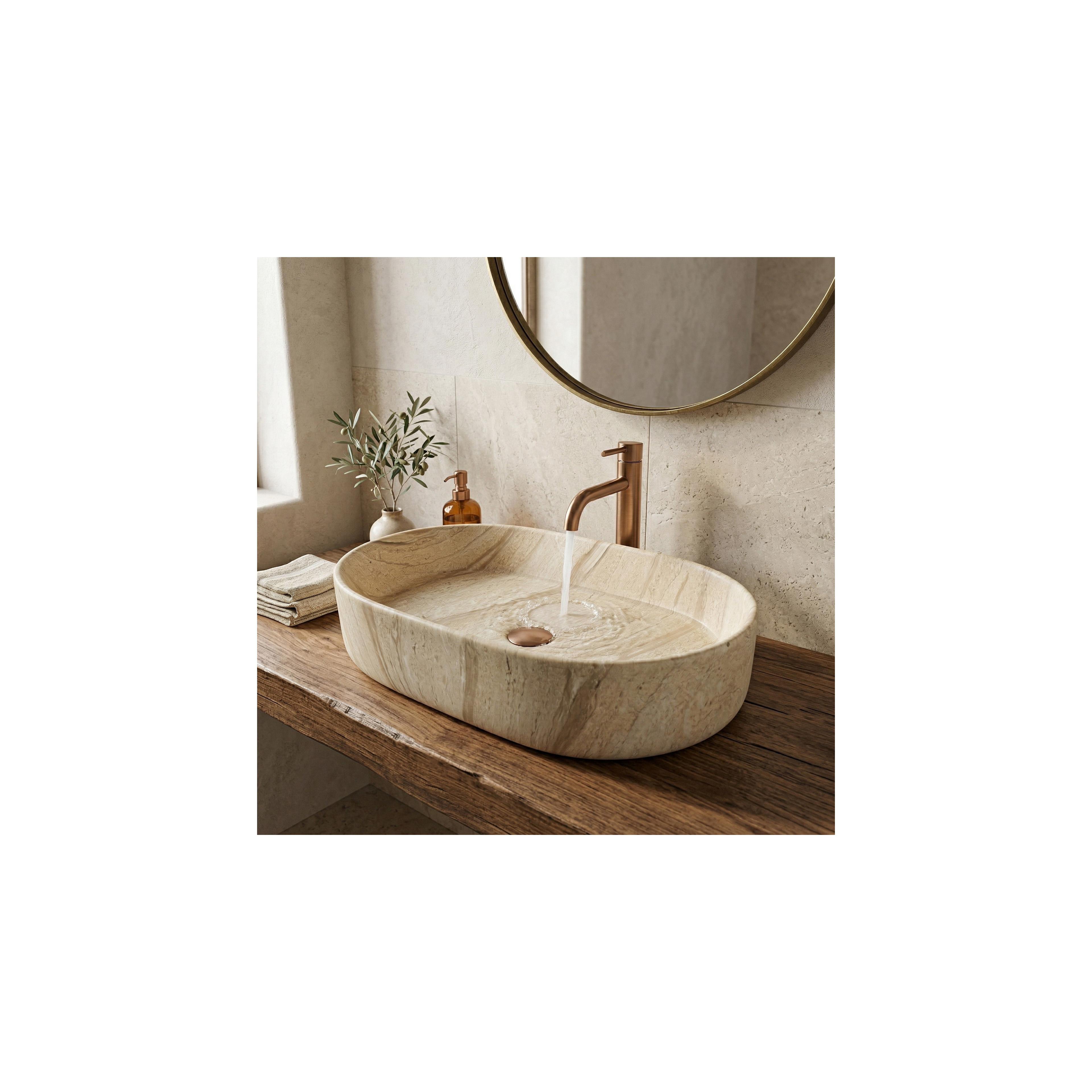 Νιπτήρας  Rea Nadia 60 Sahara, Φινίρισμα Ματ 61 x 38.5  x 12 εκ.