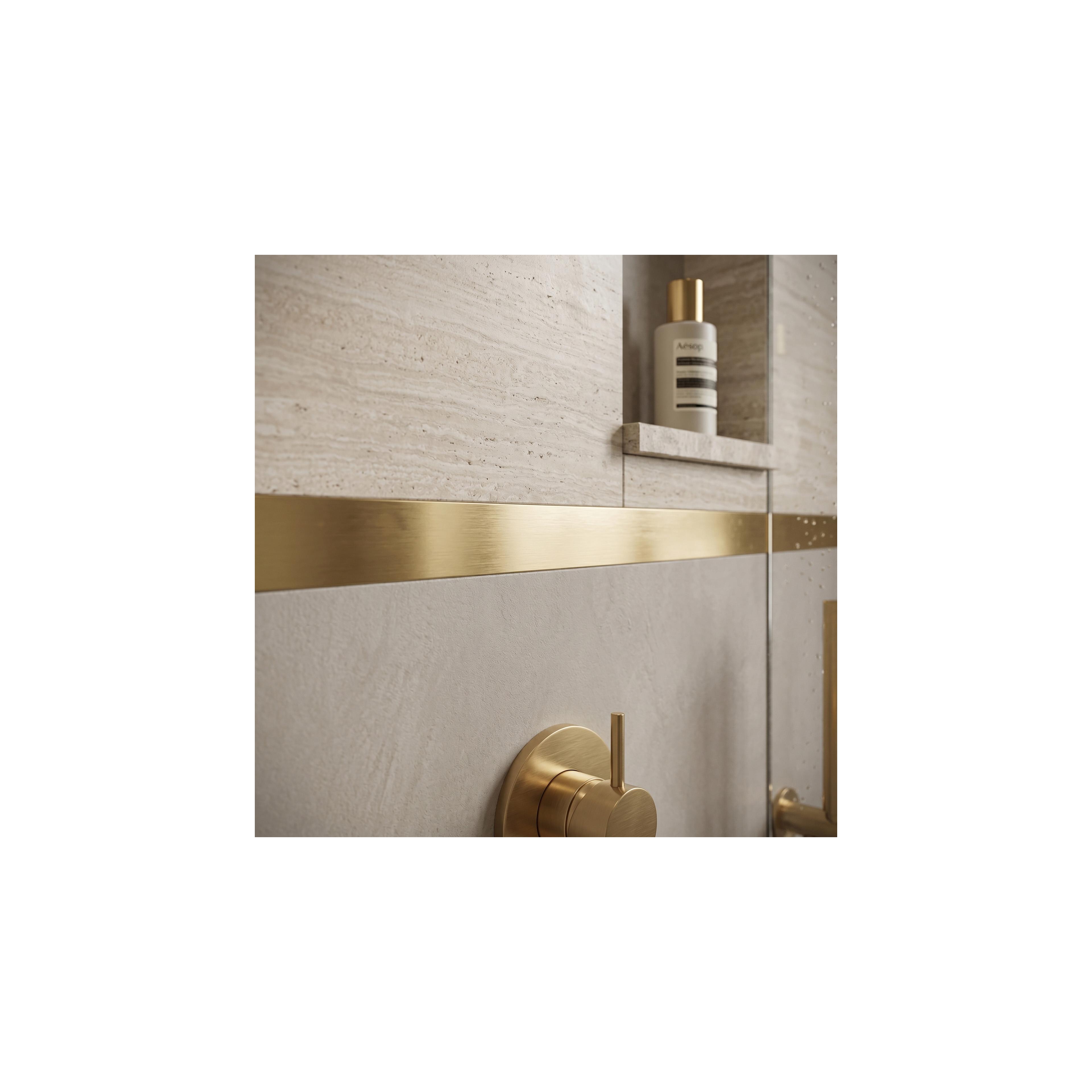 Bandă decorativă autoadezivă Rea P14454CA 3,8cm Brush Gold