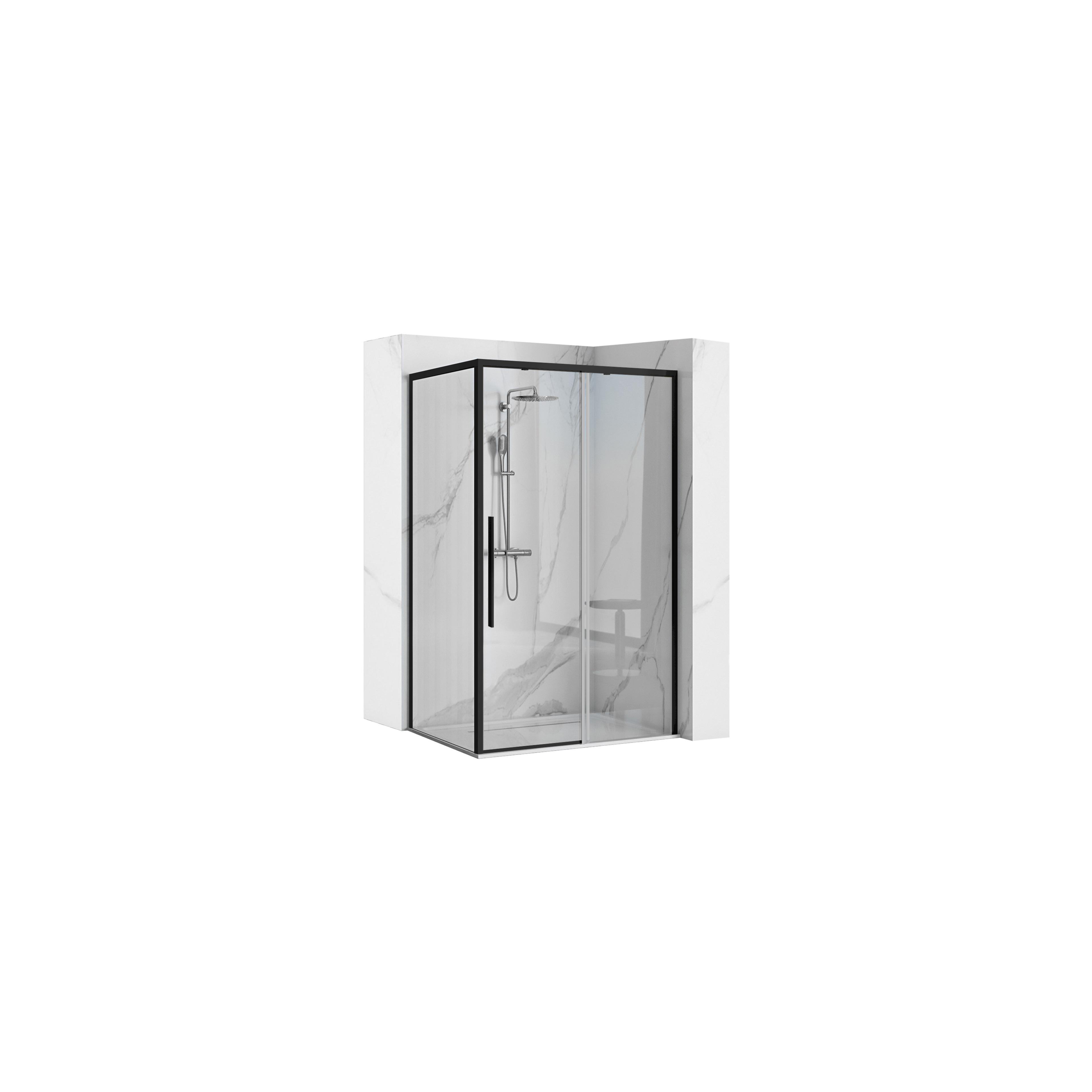 Cabina de dus SOLAR BLACK MAT 100x80cm