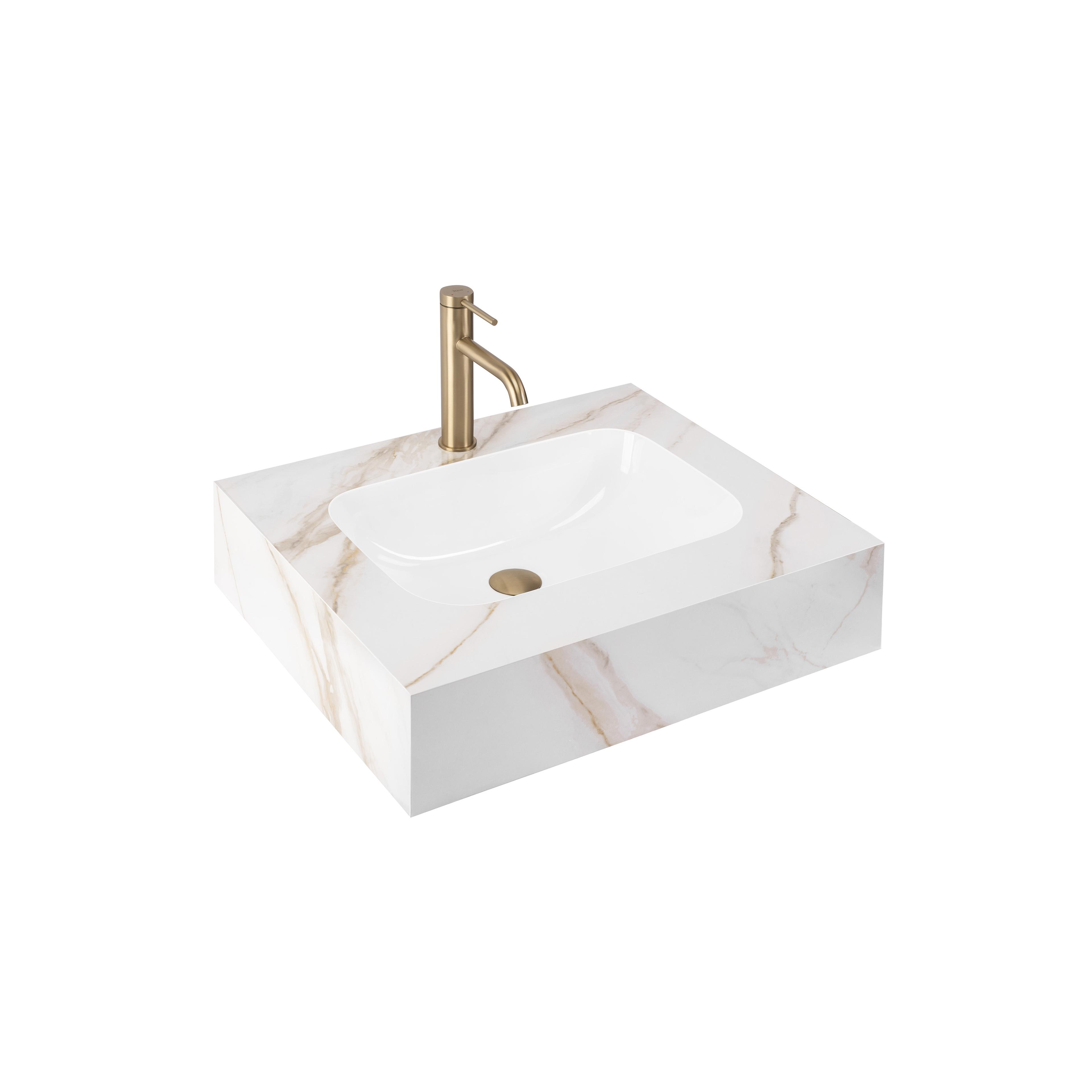 Wandwaschbecken Rea Aresa Grey Gold 60