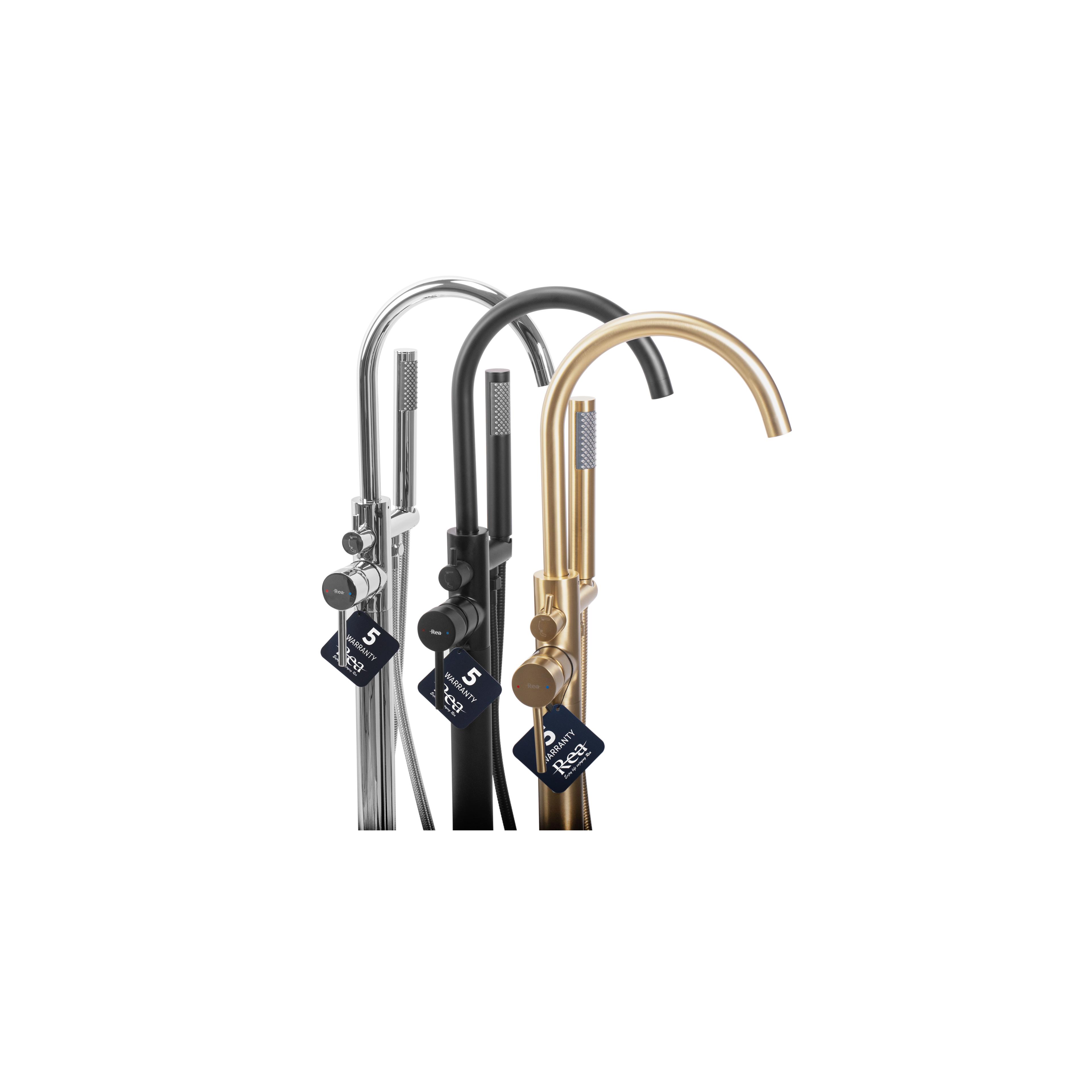 Free-standing faucet Rea MONO Gold Brush