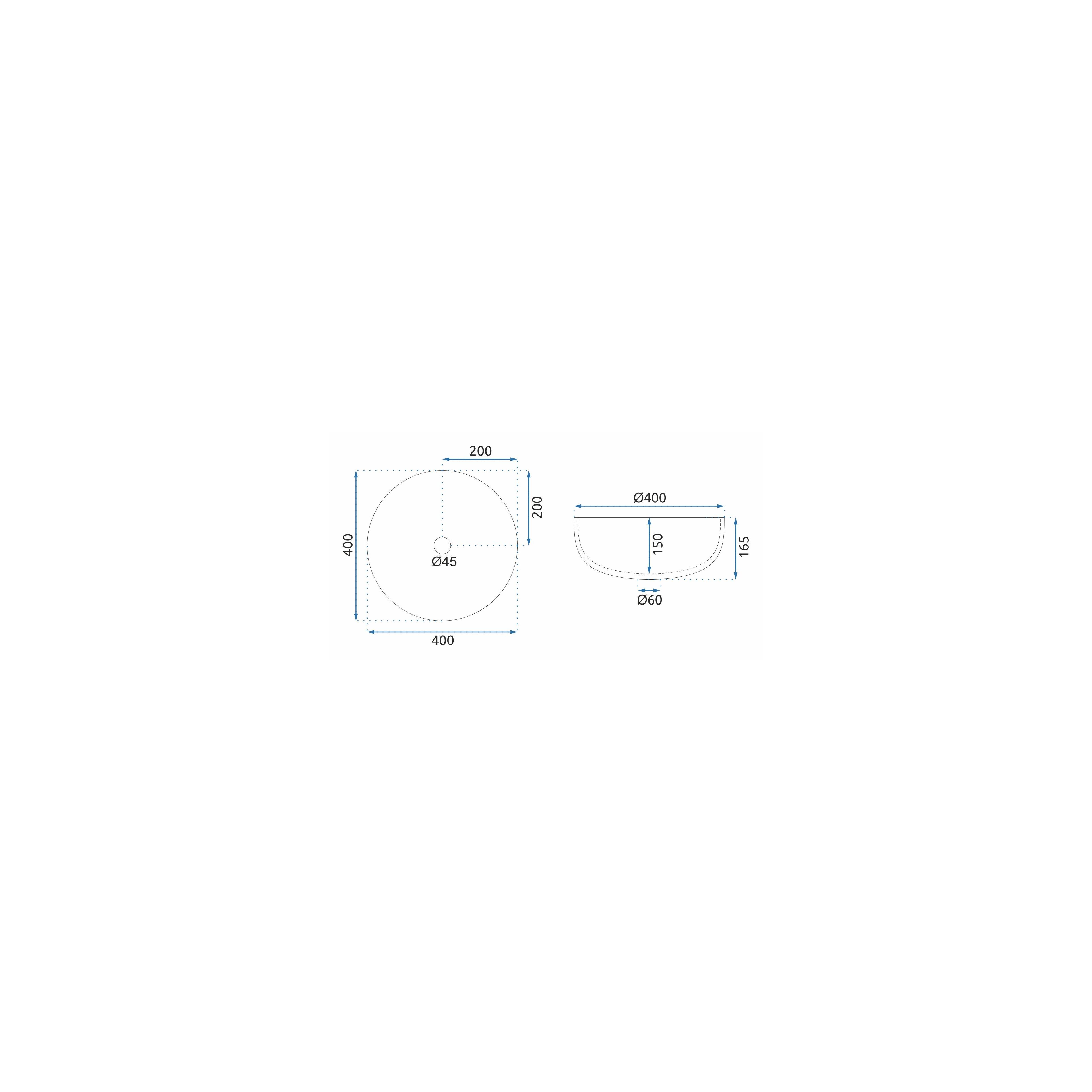 Countertop washbasin Rea Sue Transparent