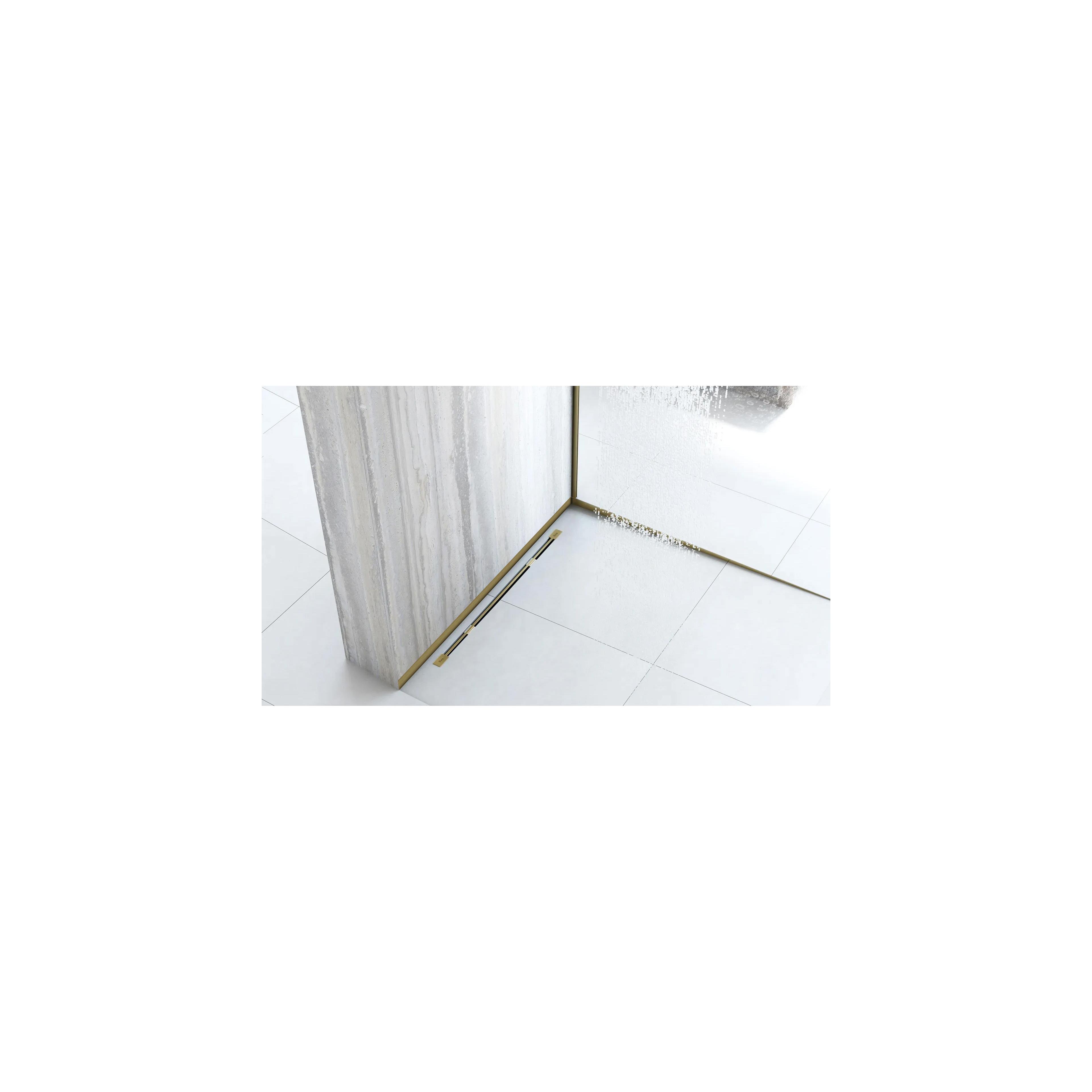 Front shower tray strip 130cm Brush Gold