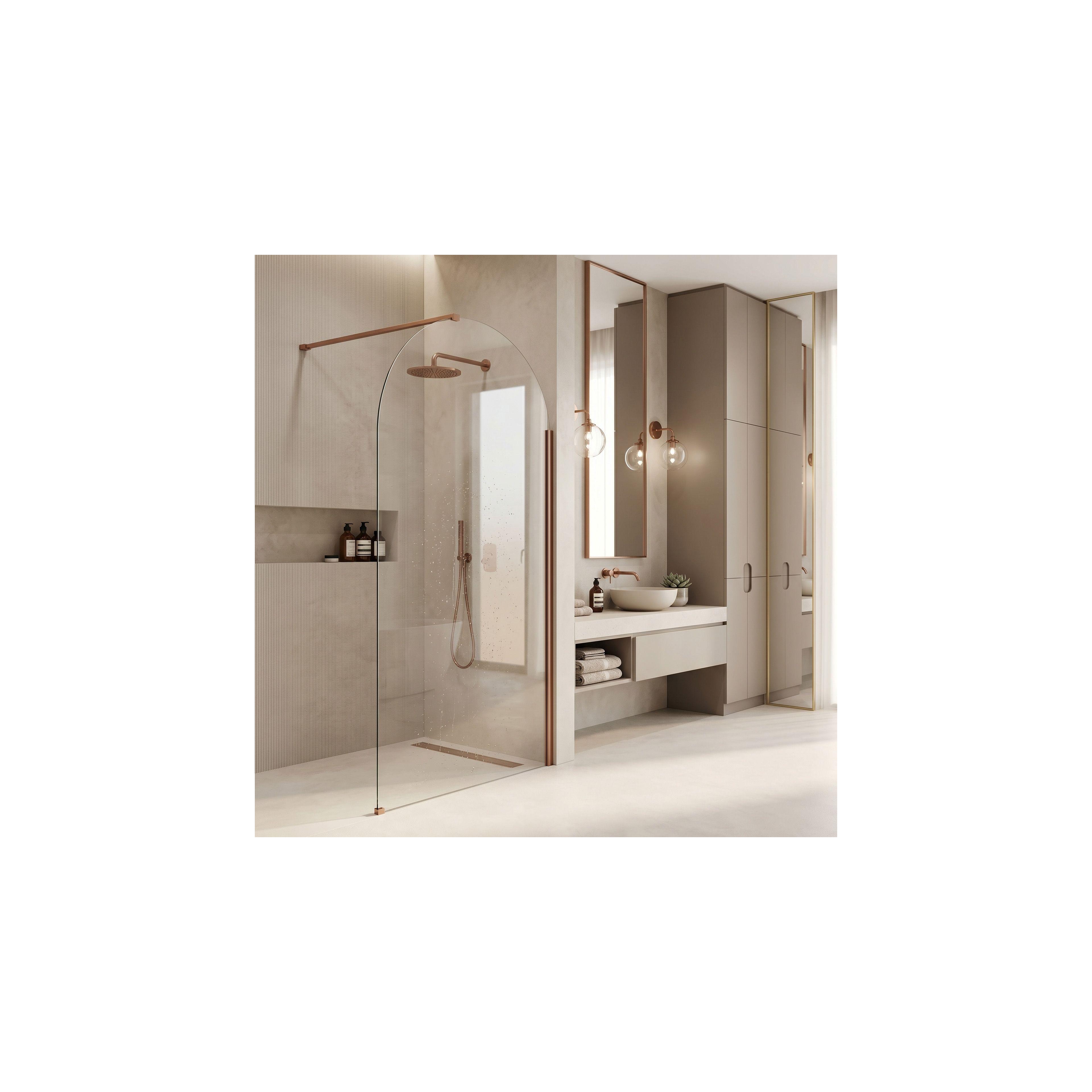 Ścianka prysznicowa Walk-In Rea Heaven Brush Copper 110