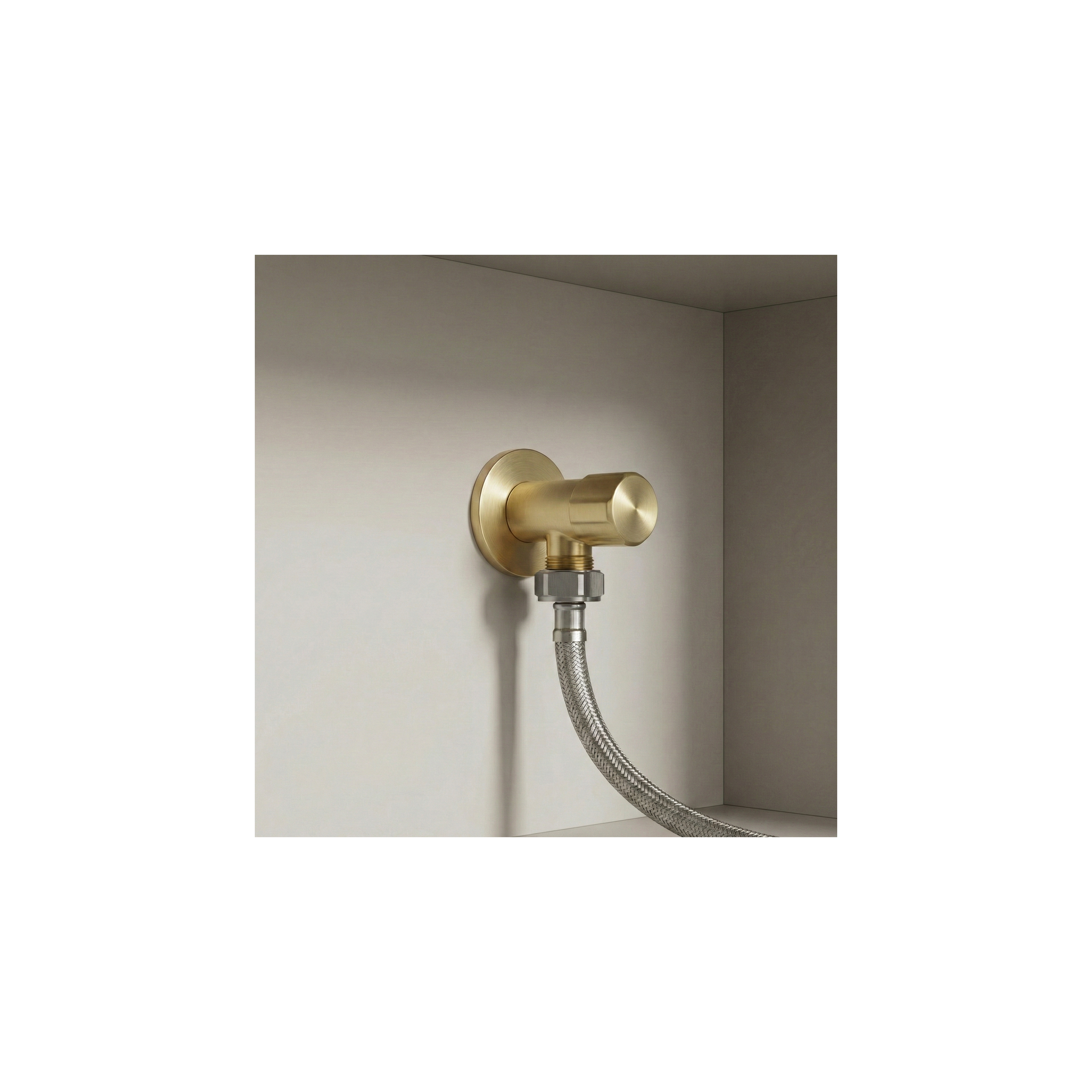 Robinet d’angle 02 1/2" x 3/4" Brush Gold