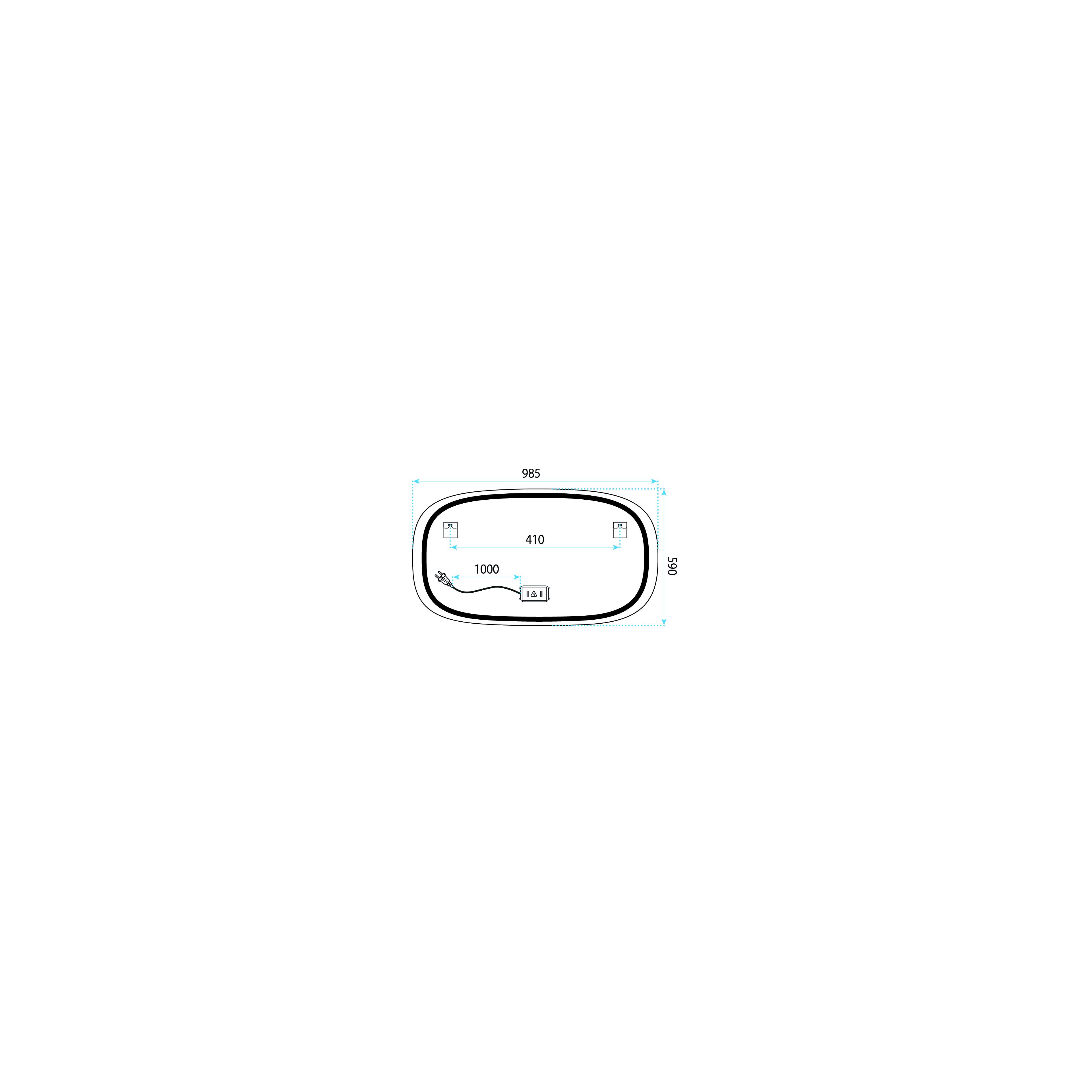 Mirror LED 100x60cm TOP-4