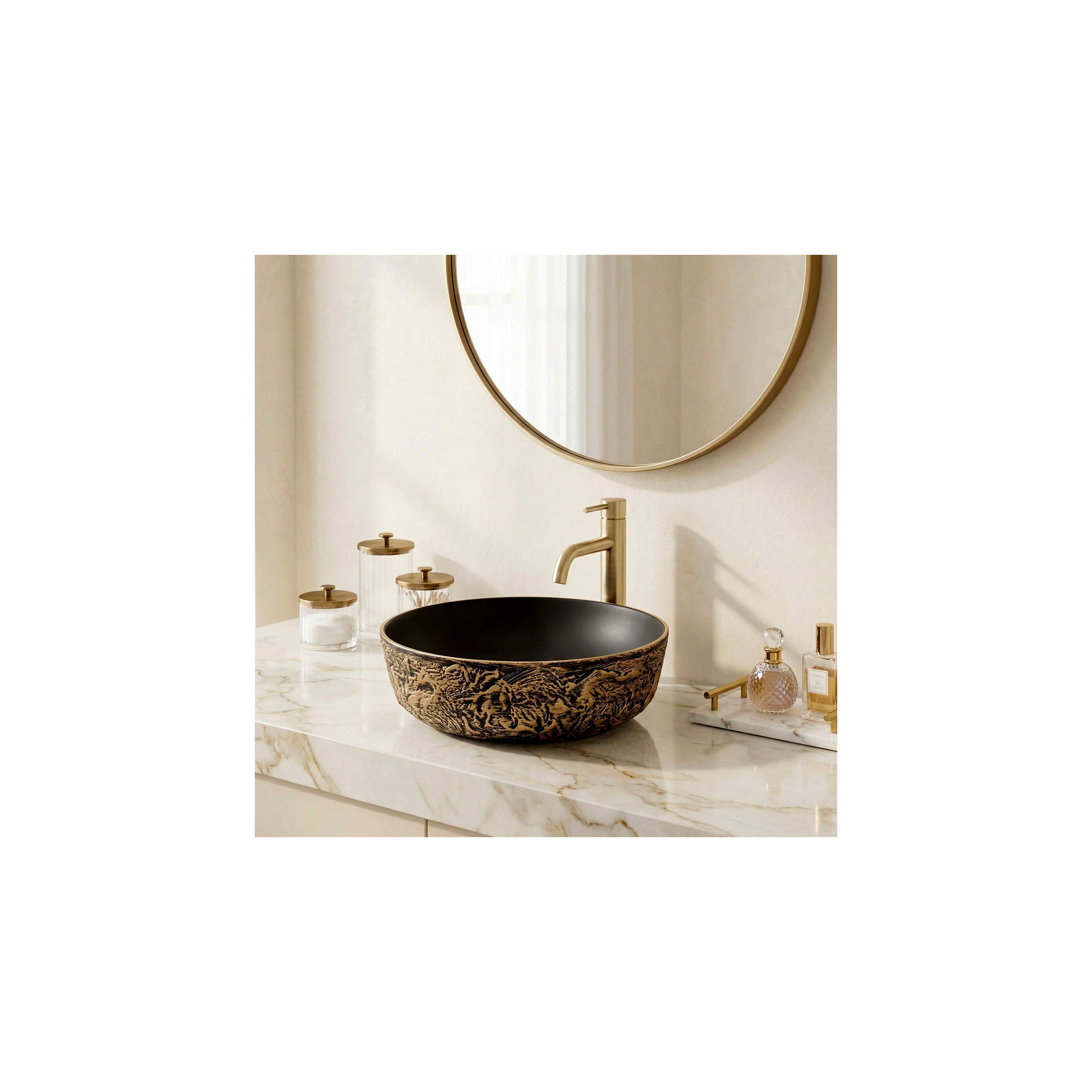 Countertop washbasin Rea Babilon Gold