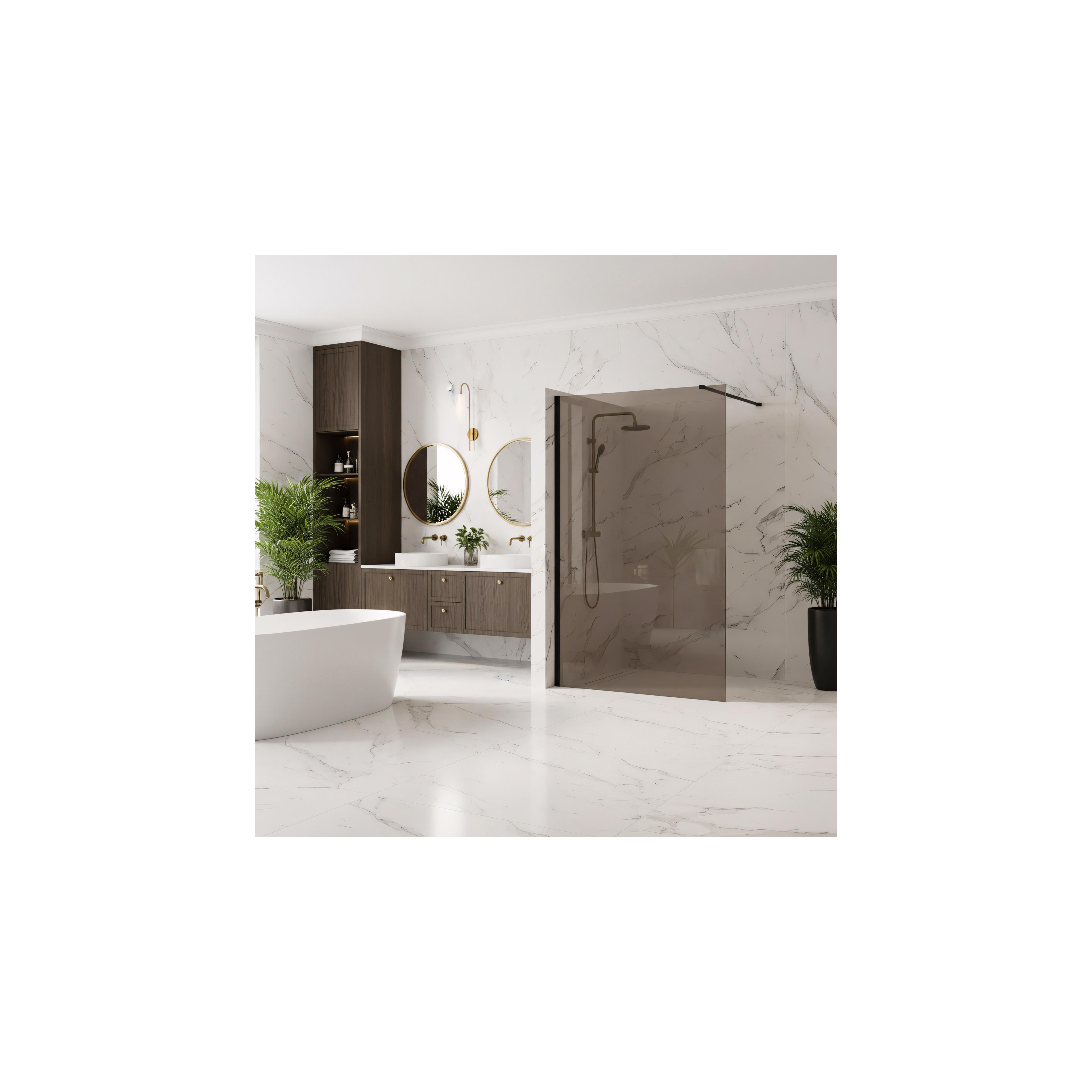 Sprchová zástena Rea Flexi Brown/ Black 80