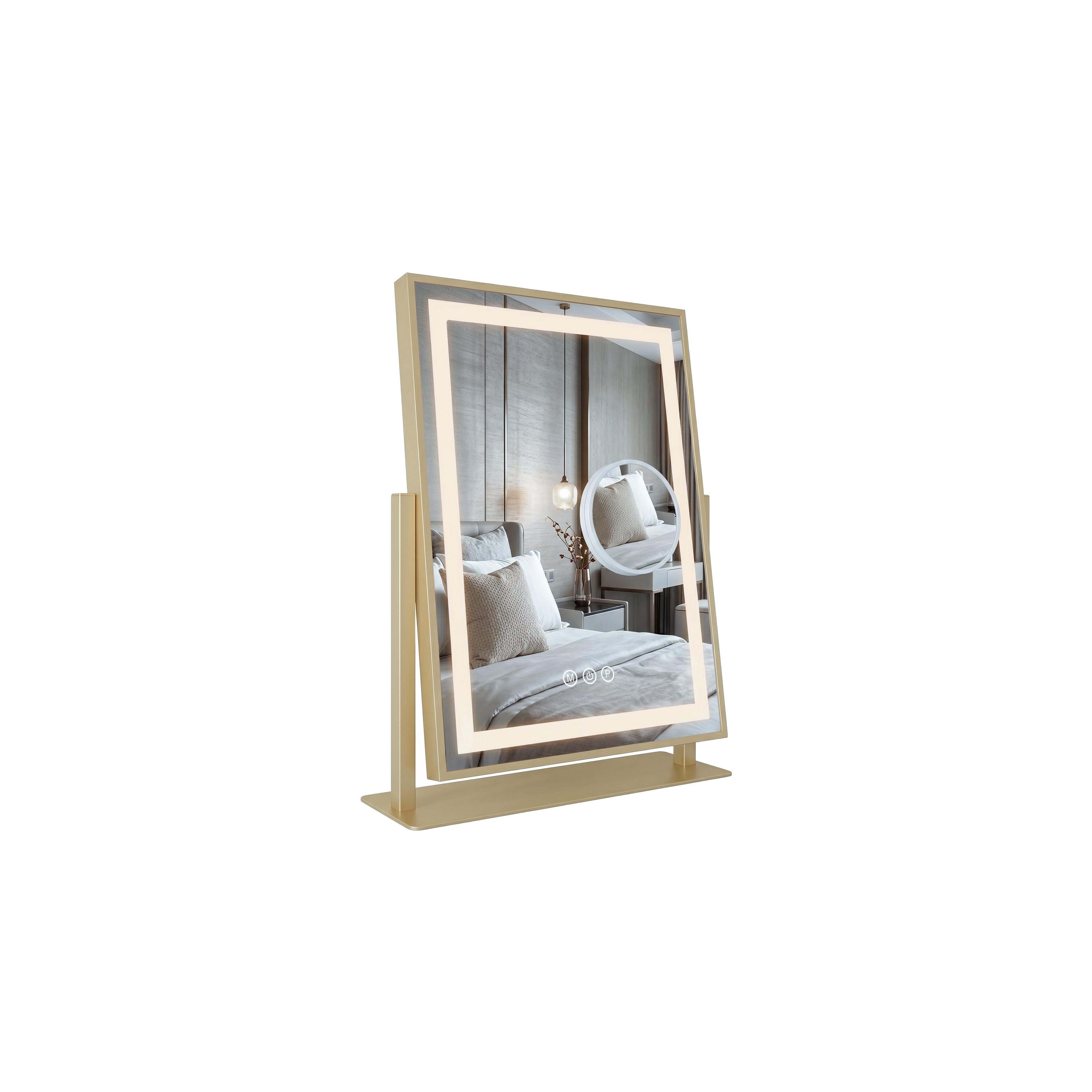Mirror LED LUMI L.Gold 30x40cm