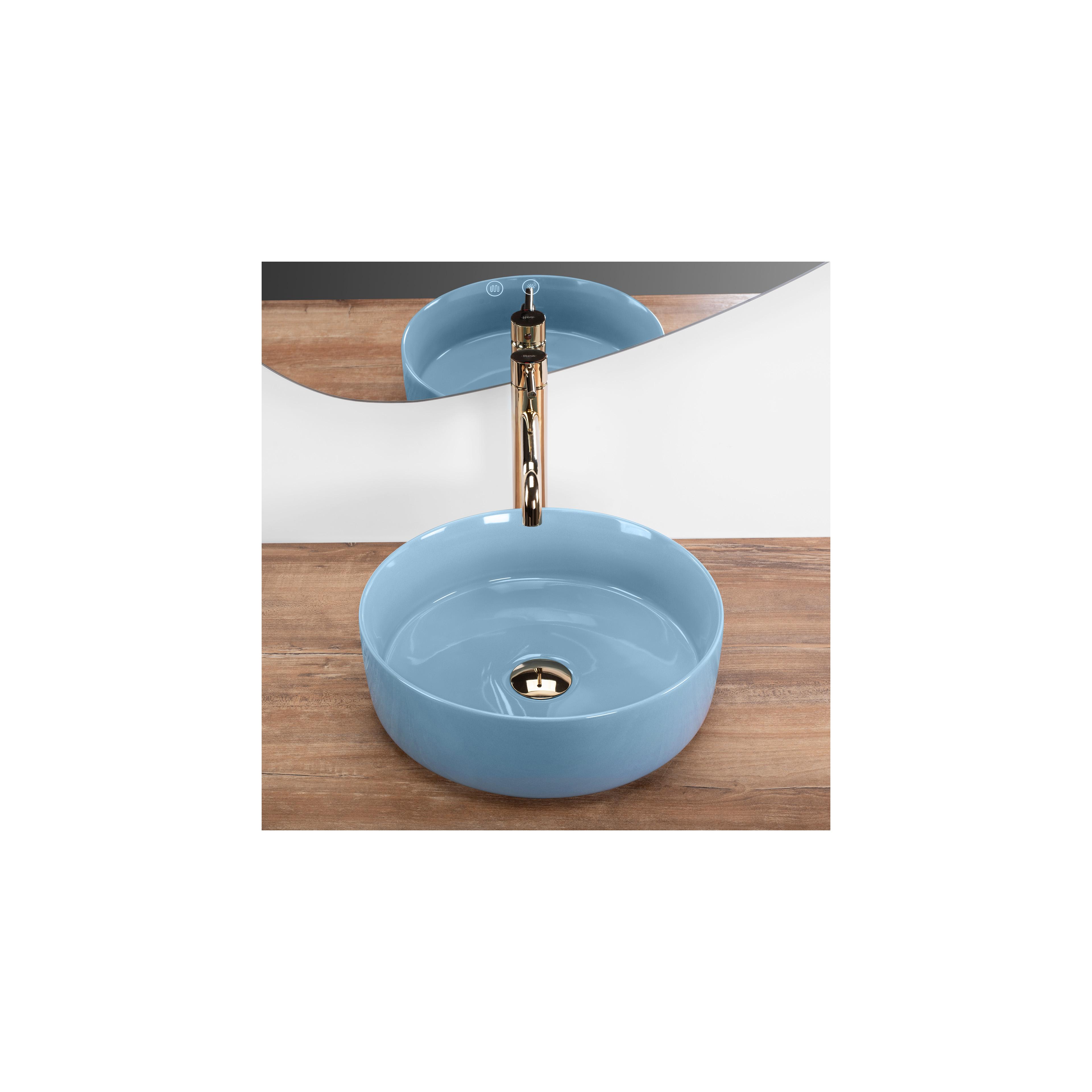 Umywalka nablatowa Rea SAMI L.BLUE SHINY