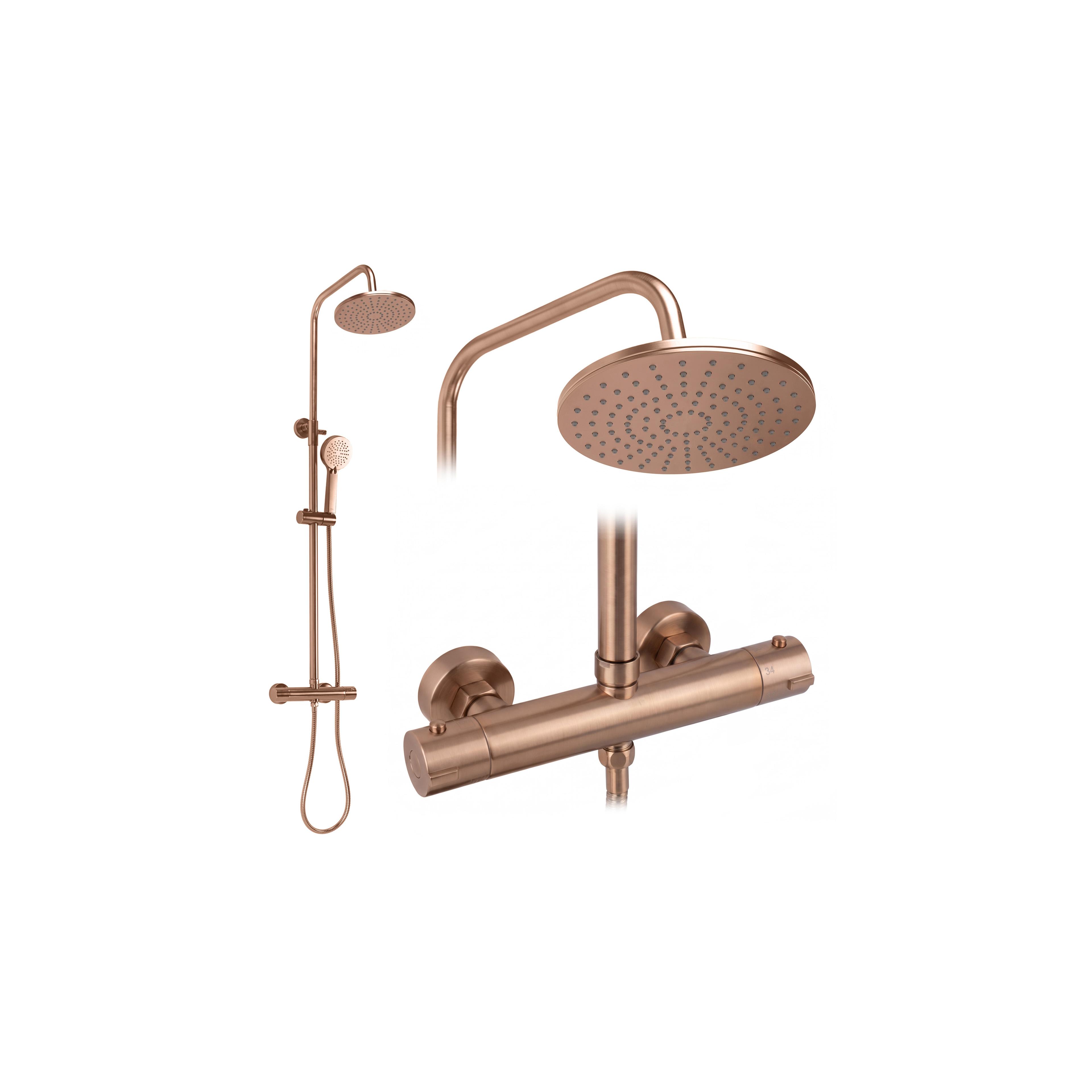 Tuš set s termostatom Rea Parot Light Brush Copper