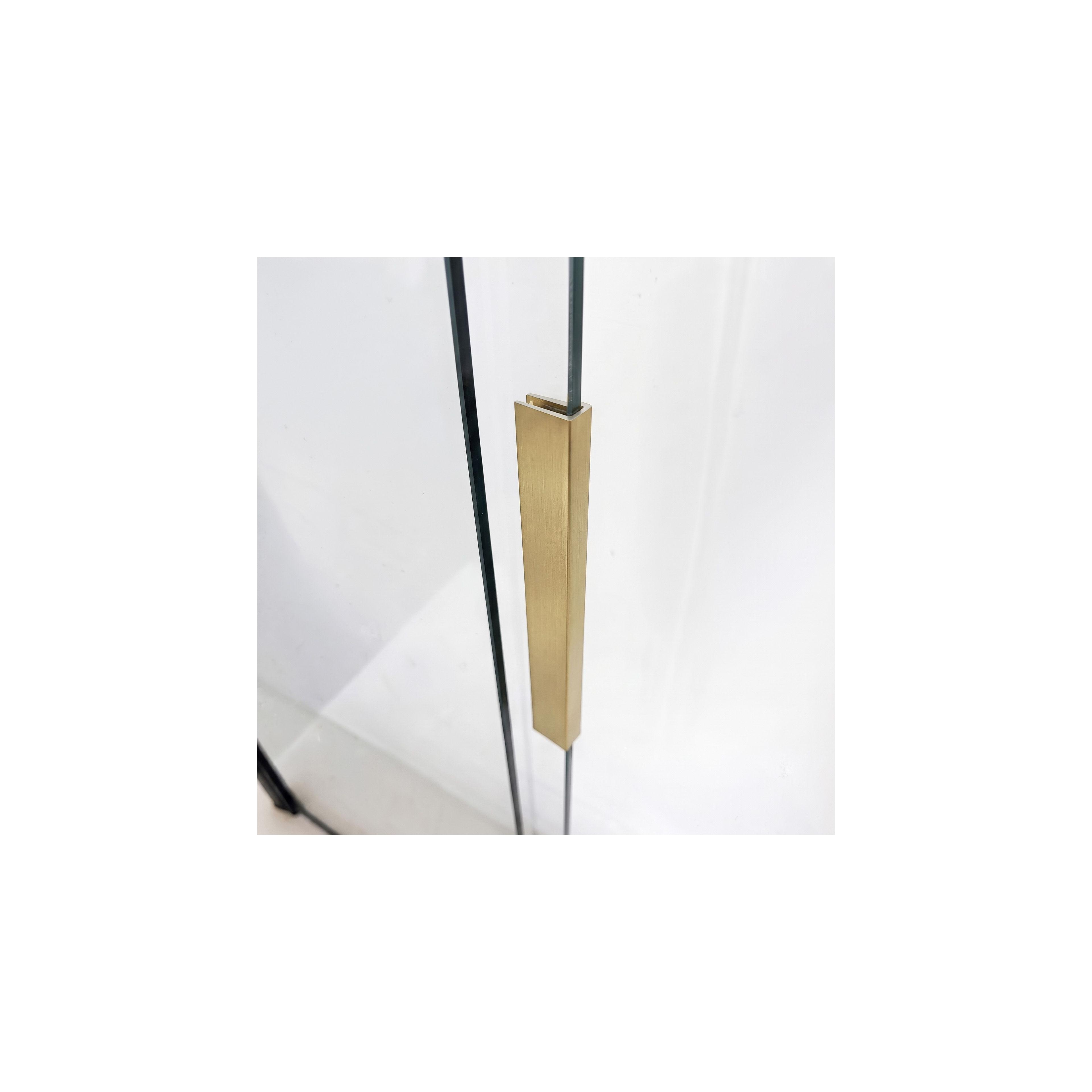 Paravento vasca scorrevole REA Dario Brush Gold 100