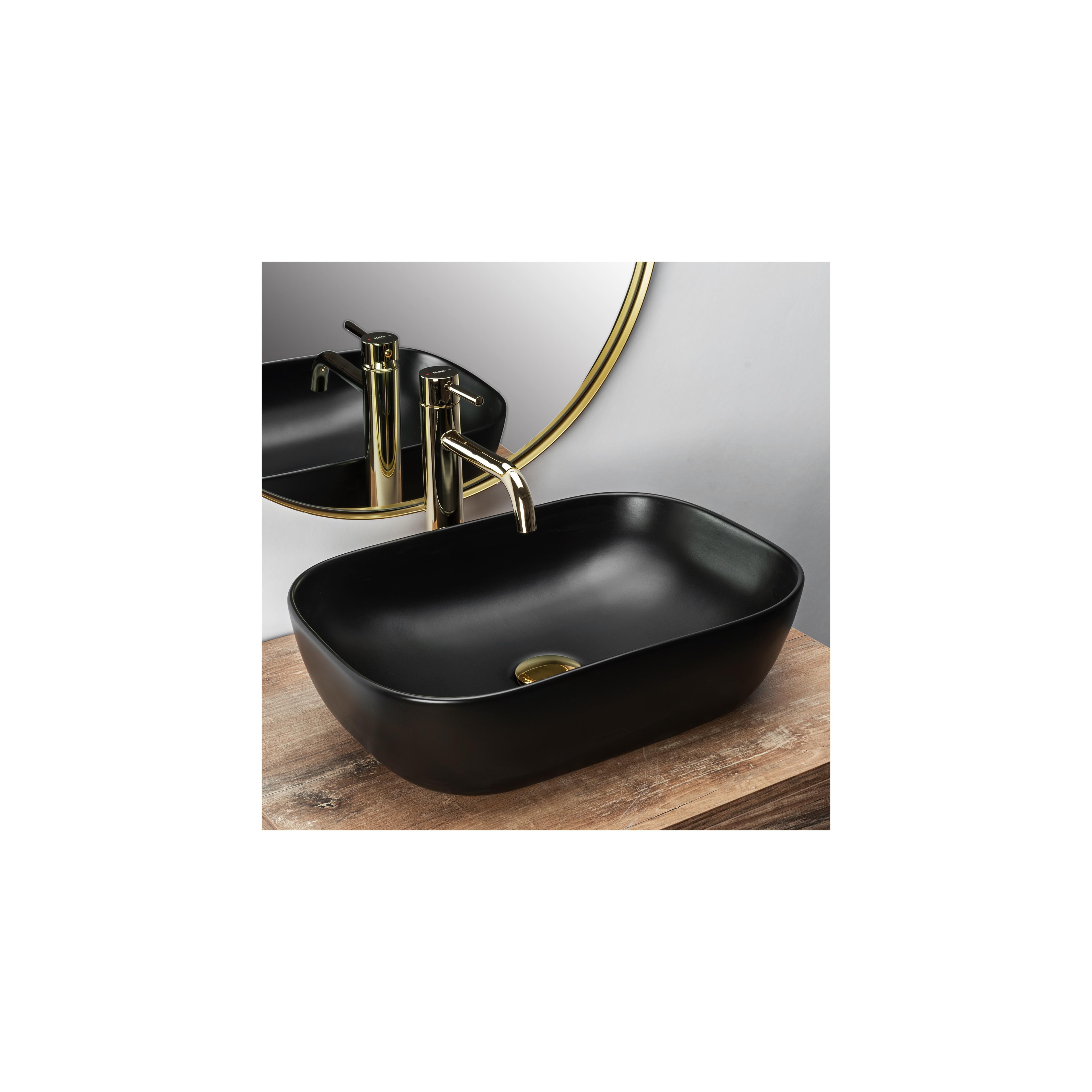 Rea Belinda Black Mat countertop valamu