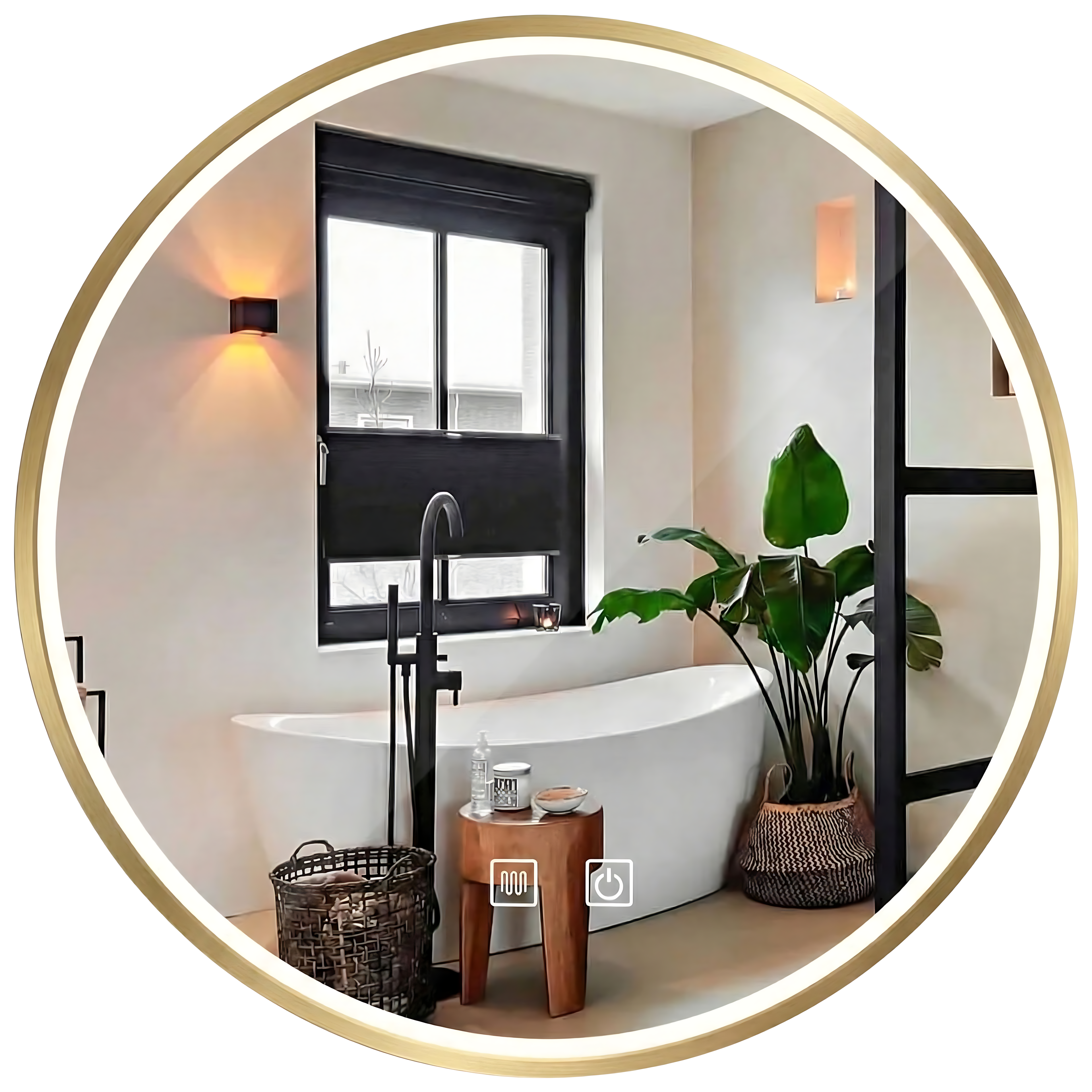 Miroir LED 50cm MMJ BRUSH GOLD
