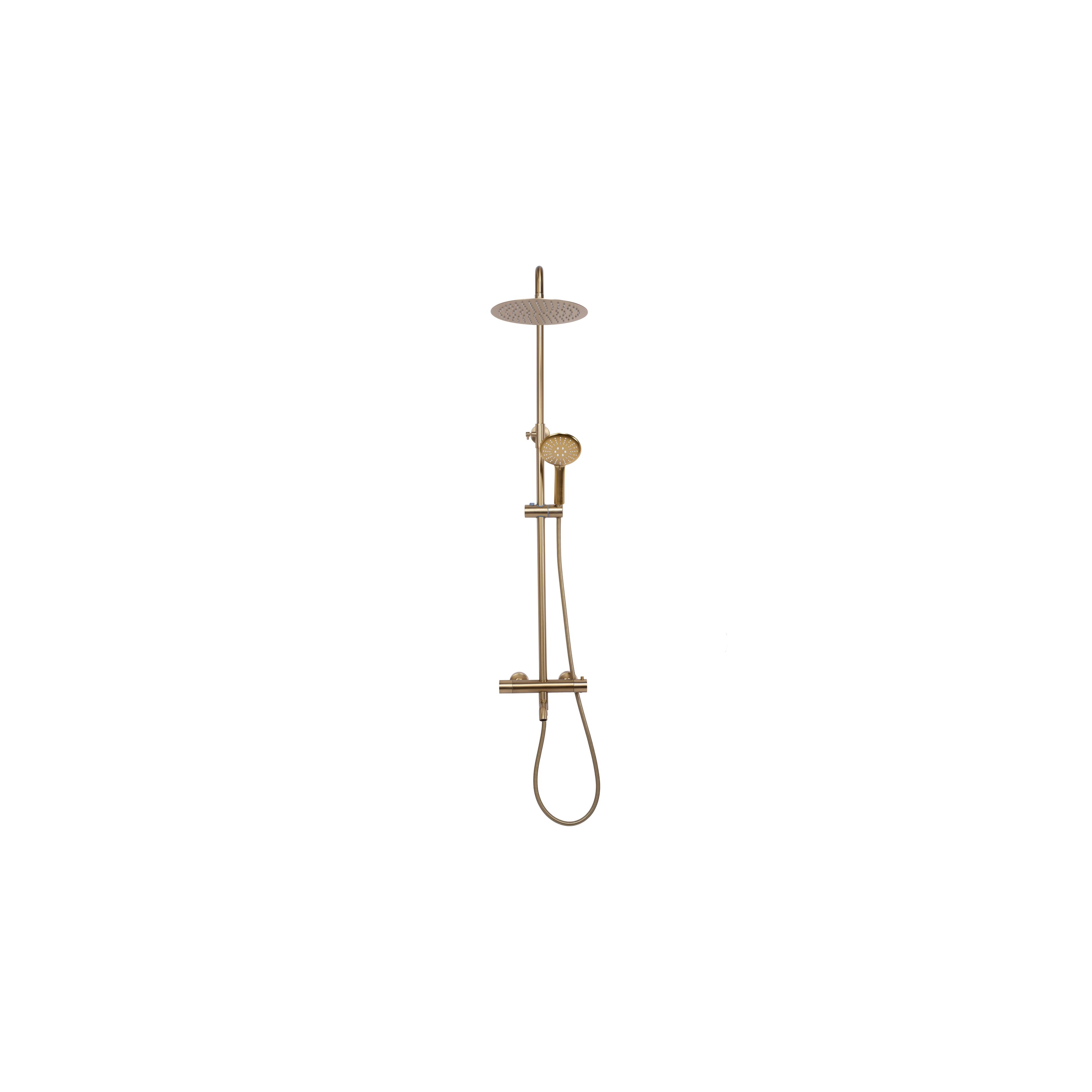 Kit de douche avec thermostat REA Lungo Gold Brush