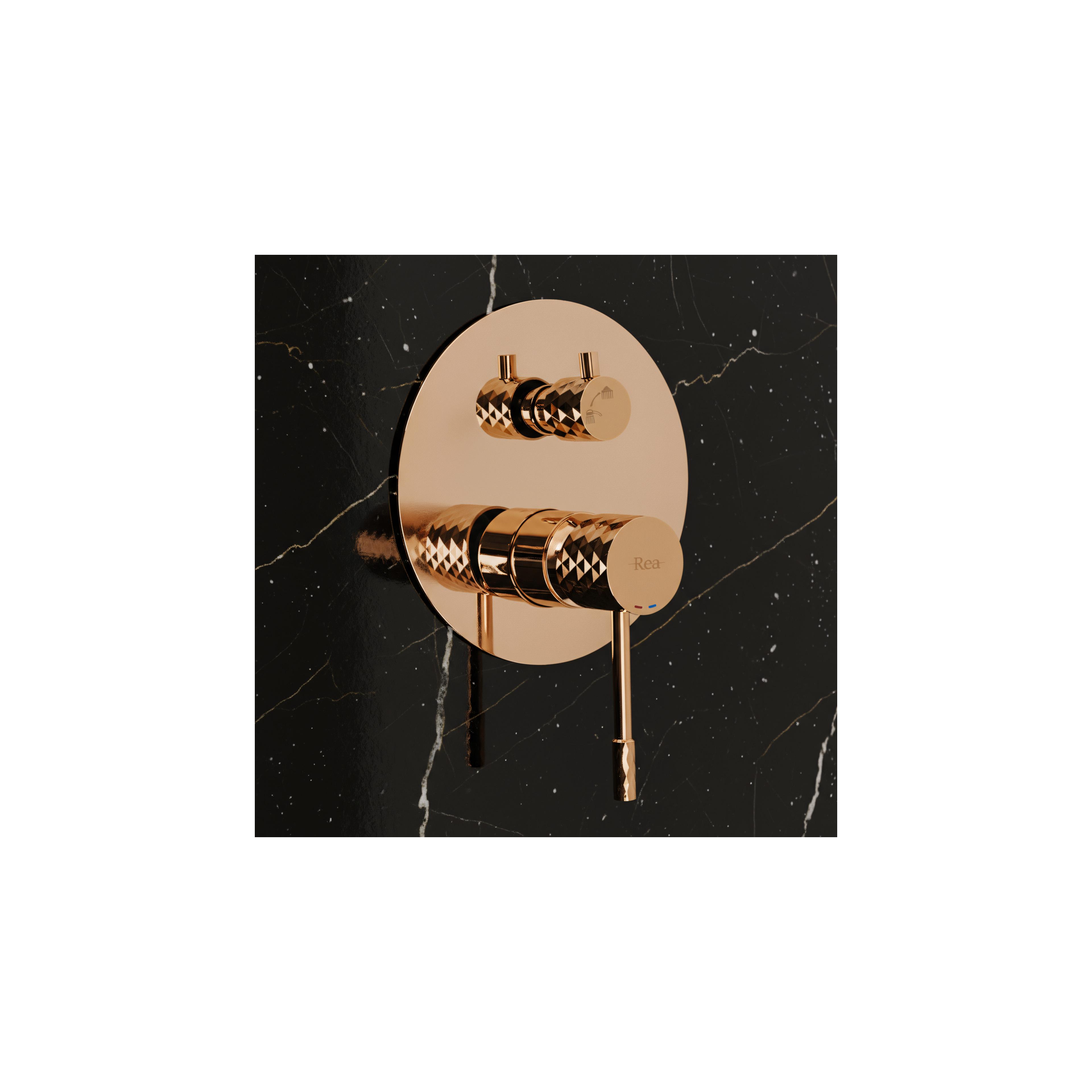 Unterputz Duschset Rea Lungo Diamond Copper + BOX