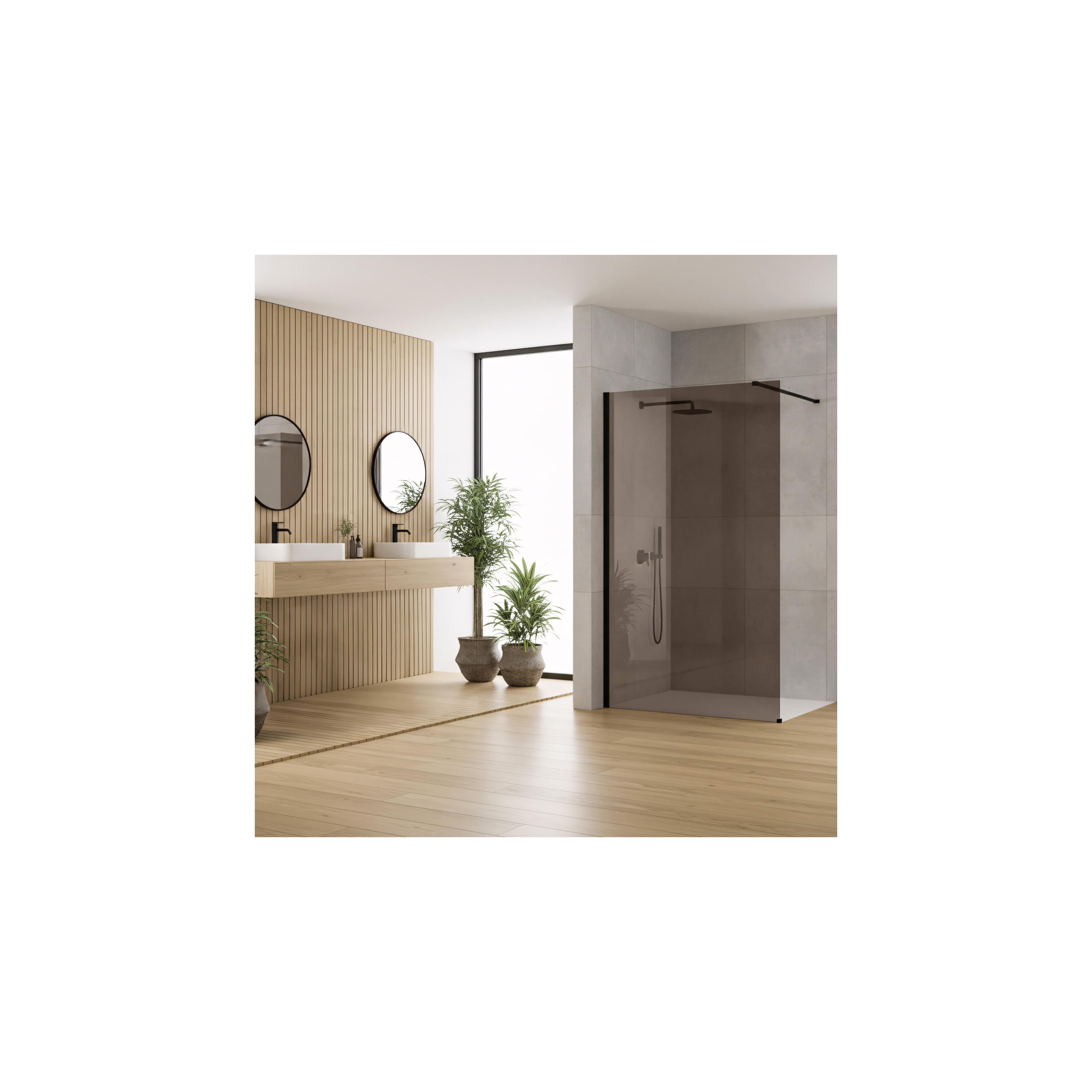 Sprchová zástena Rea Flexi Brown/ Black 80