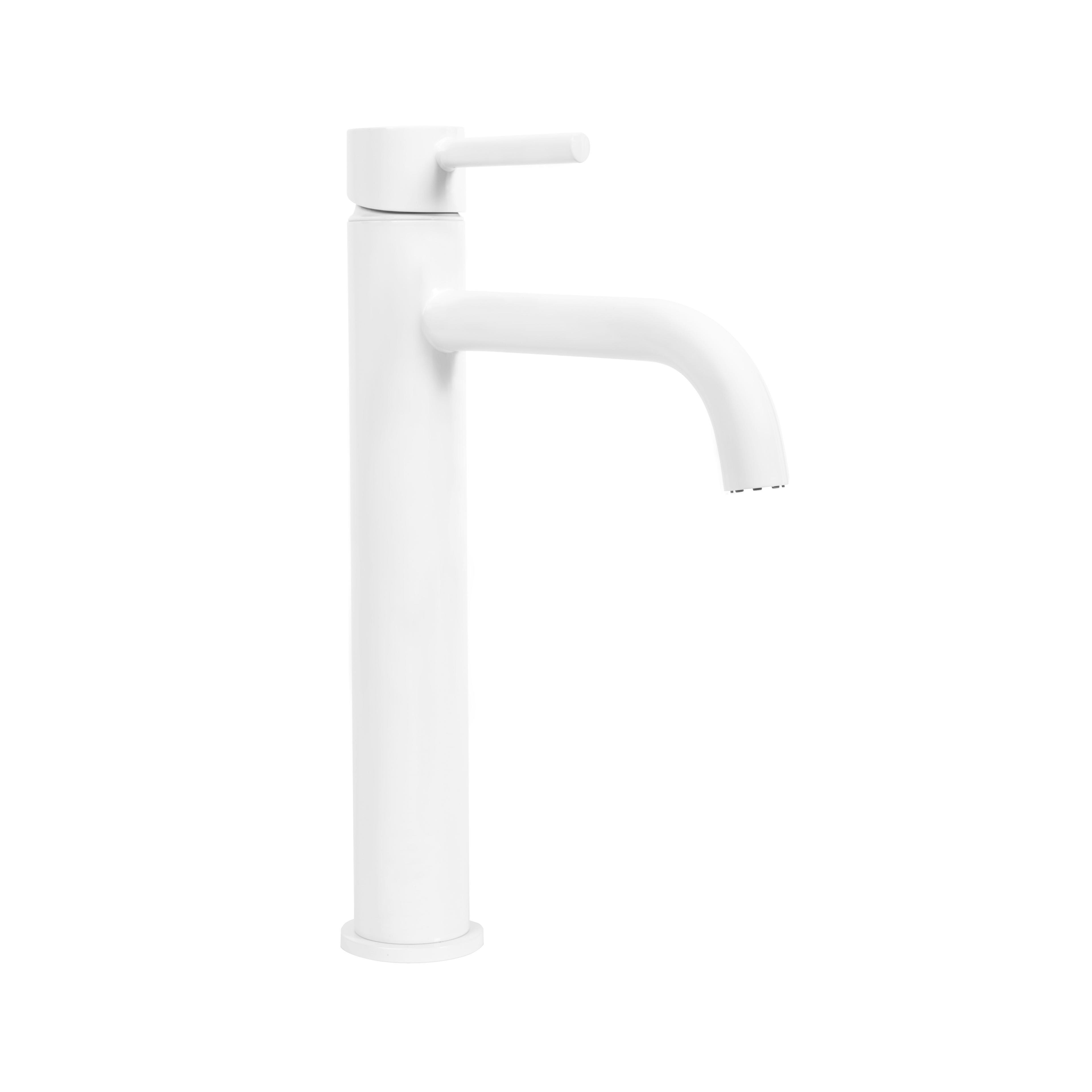 Bathroom faucet Rea Lungo White High