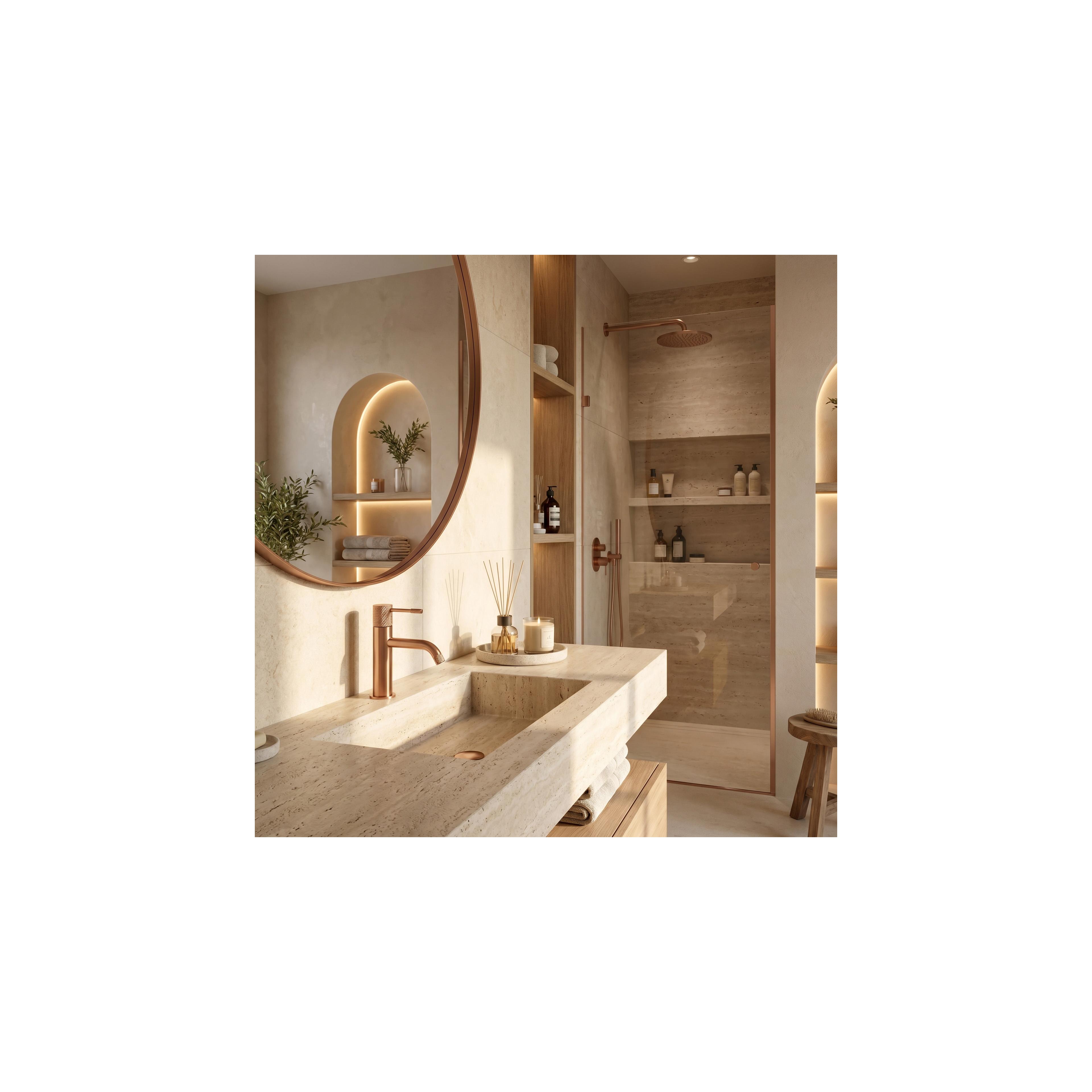 Bathroom faucet Rea Venti Brush Copper Low