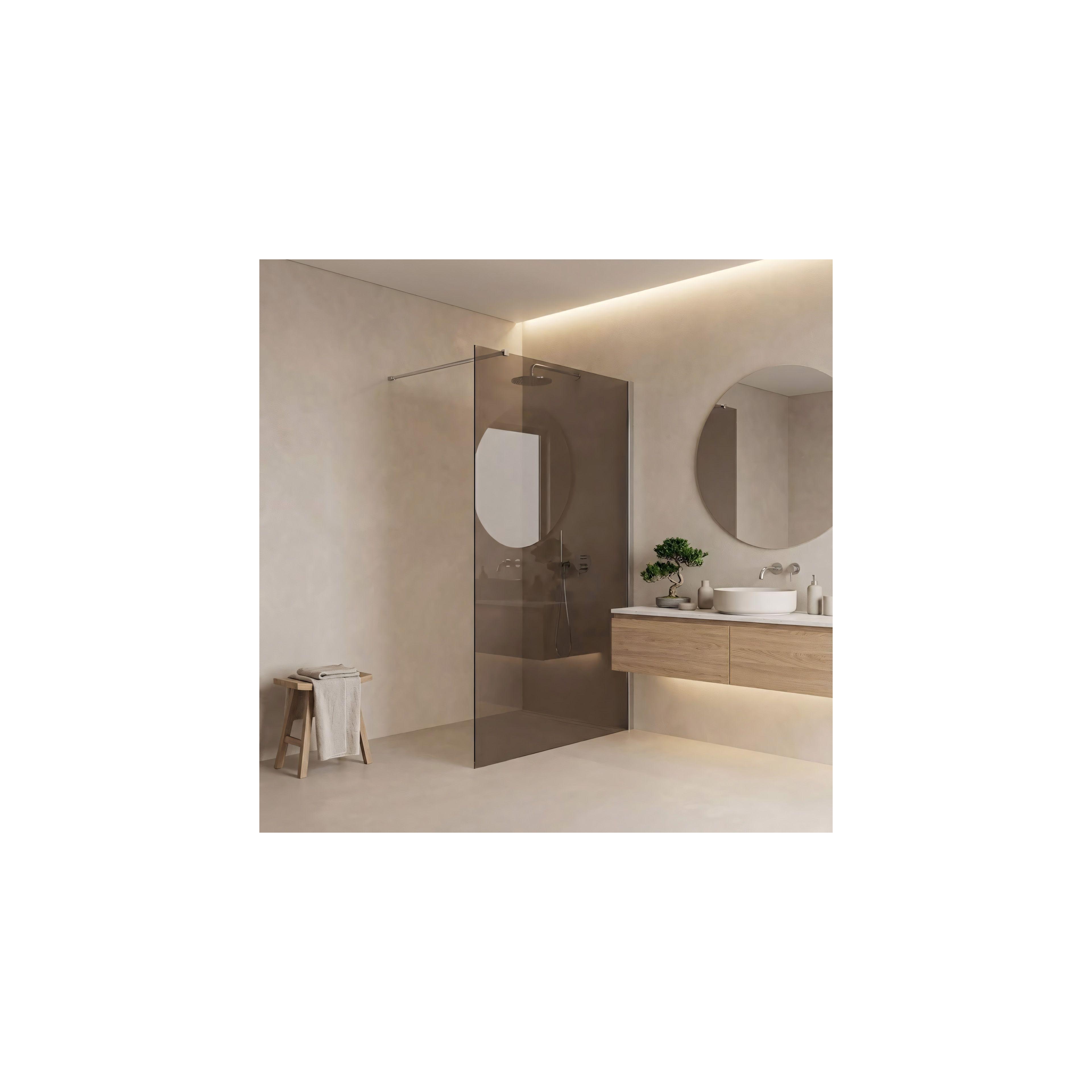 Walk-in dušas siena Rea Flexi Brown / Chrome 120