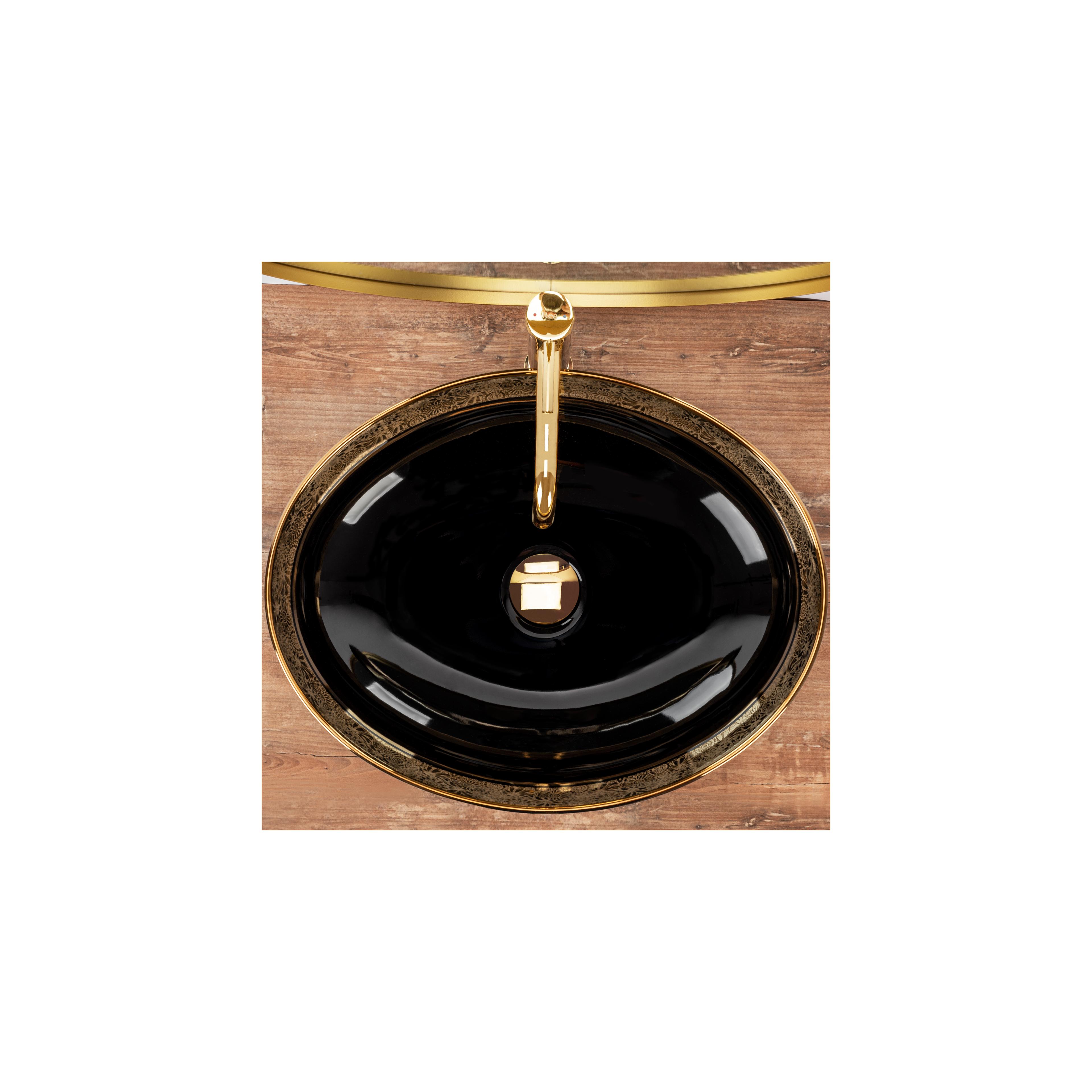 Umivalnik REA MARGOT BLACK/GOLD