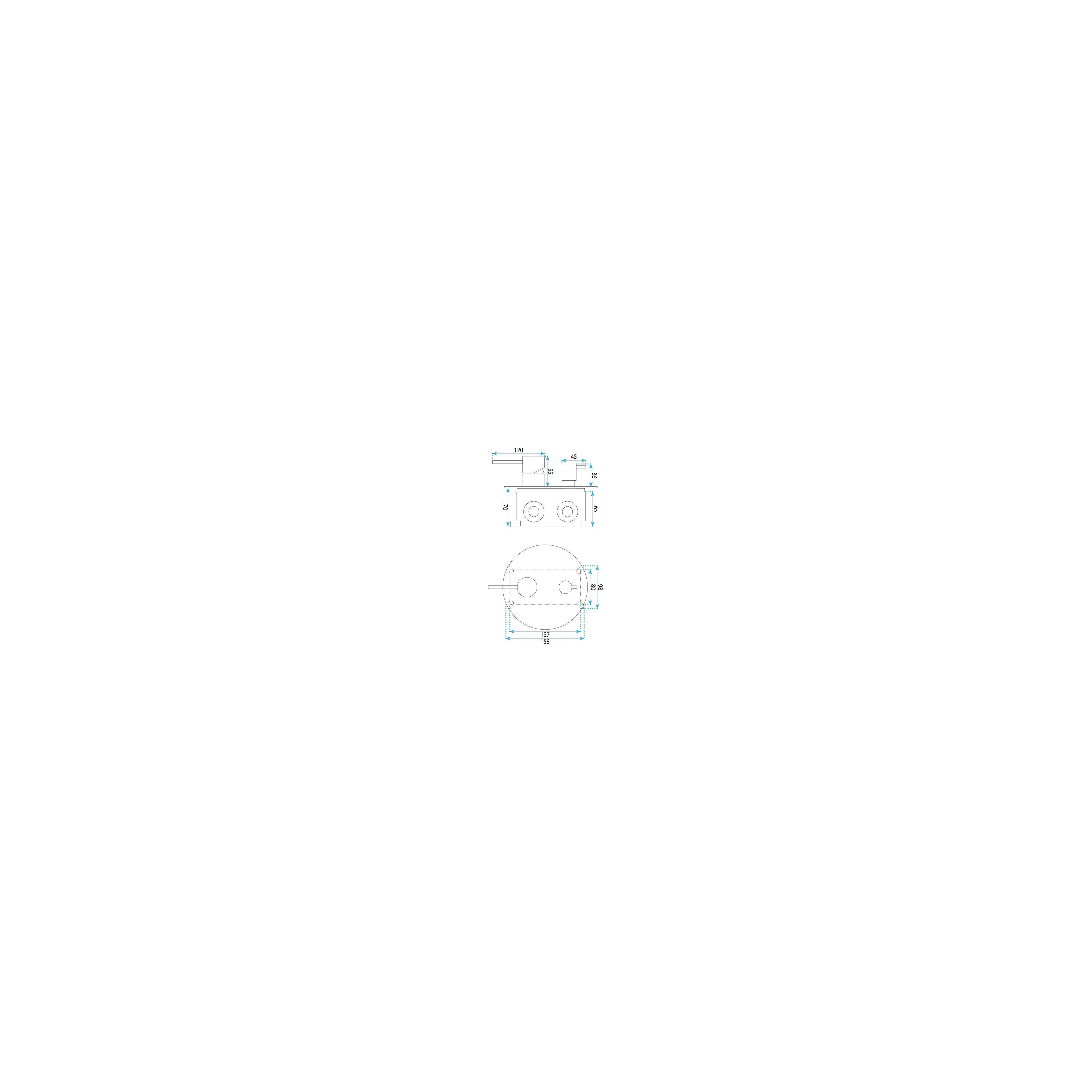 Set doccia da incasso Rea Venti Gold + BOX