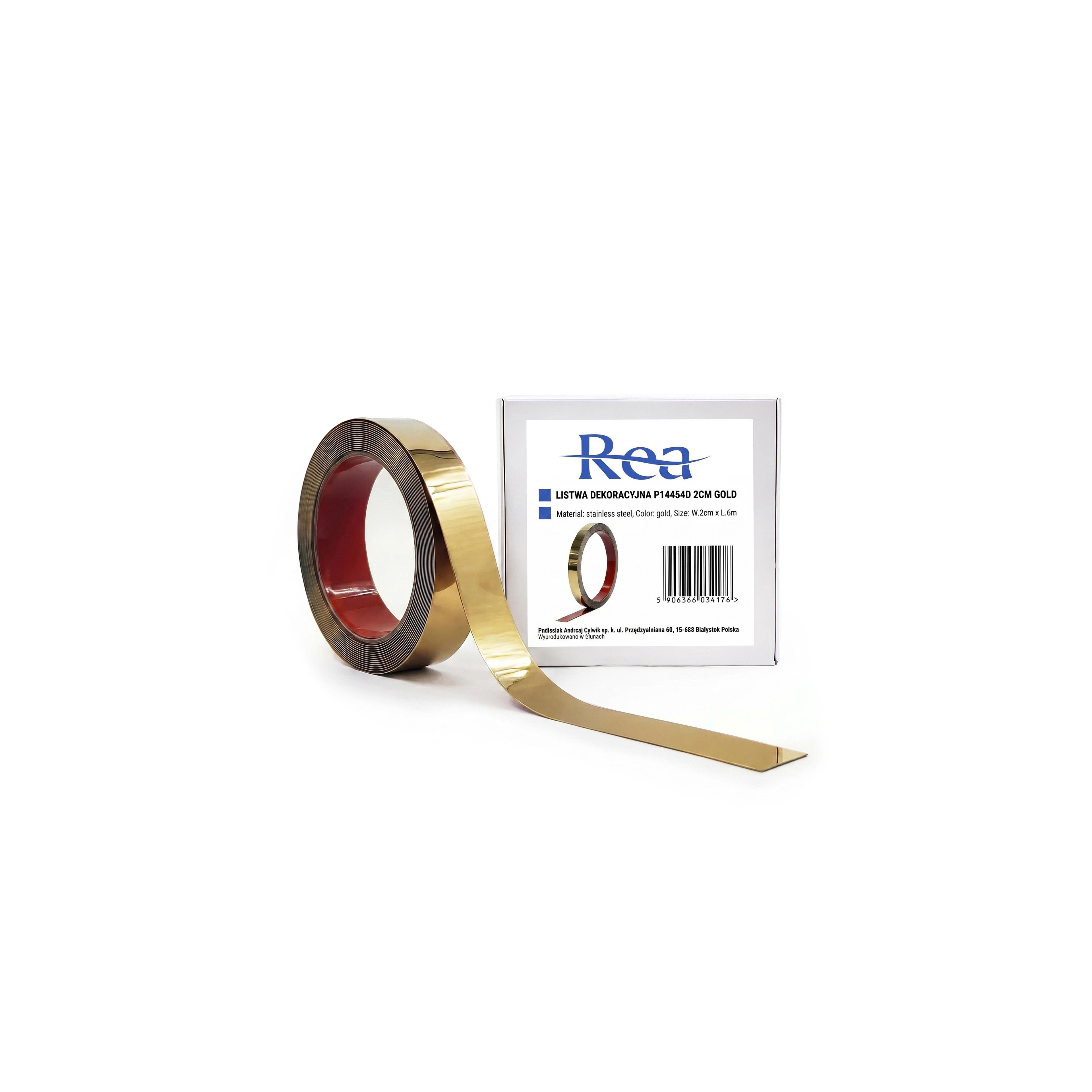 Self-adhesive decorative trim Rea P14454D 2cm Gold