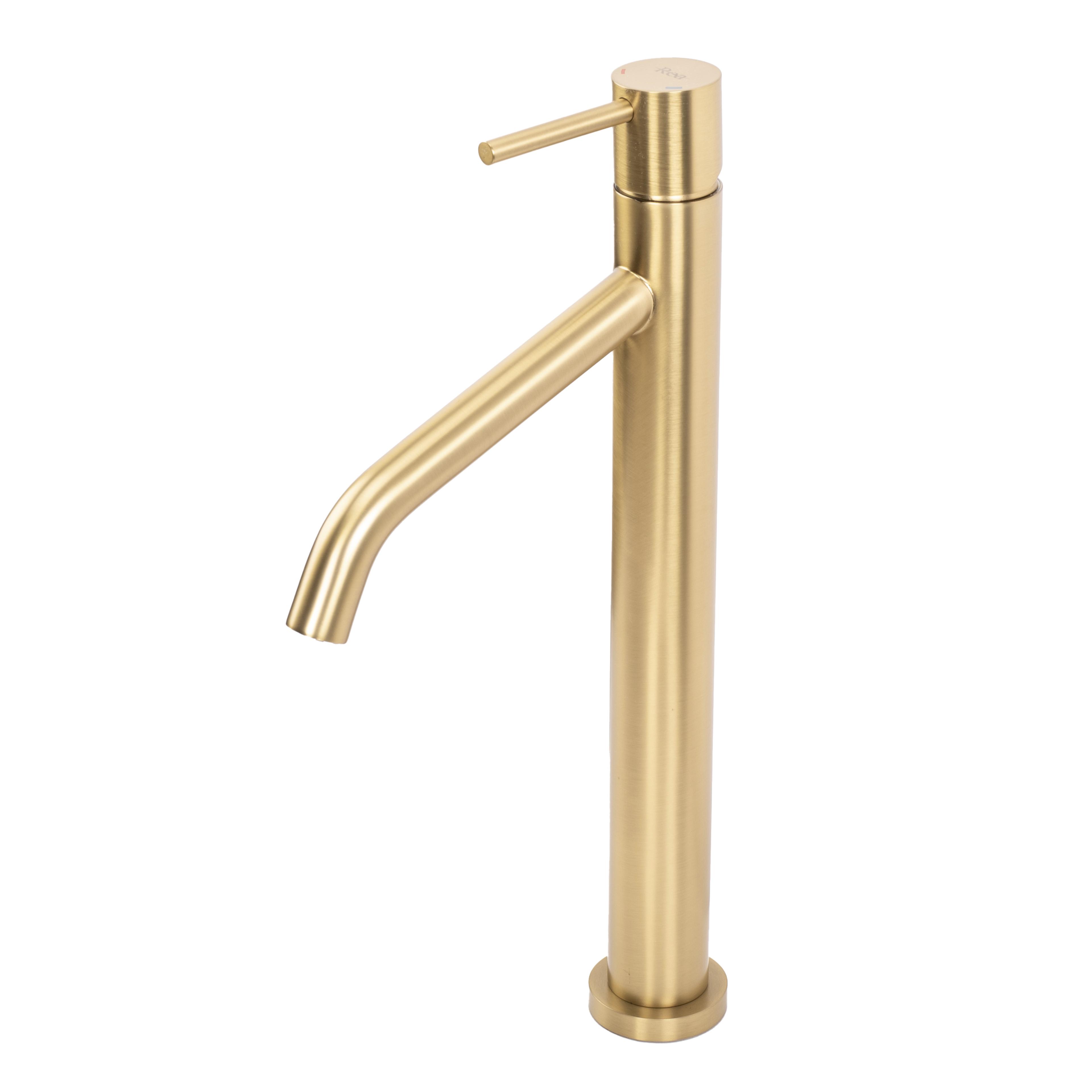 REA LEVEL izlietnes jaucējkrāns Brushed Gold High Brush