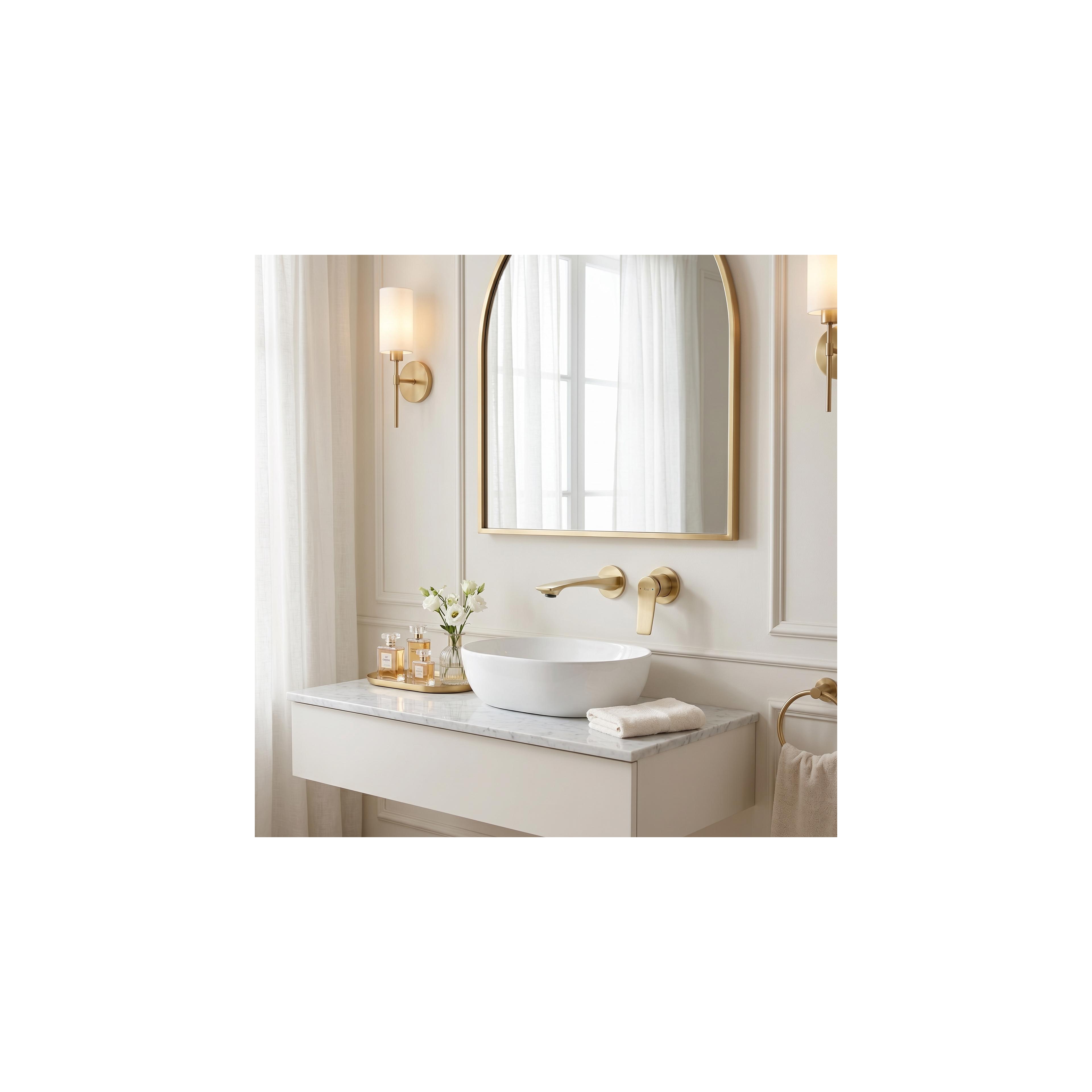 Mitigeur de lavabo encastrable REA VISION Brush Gold + BOX