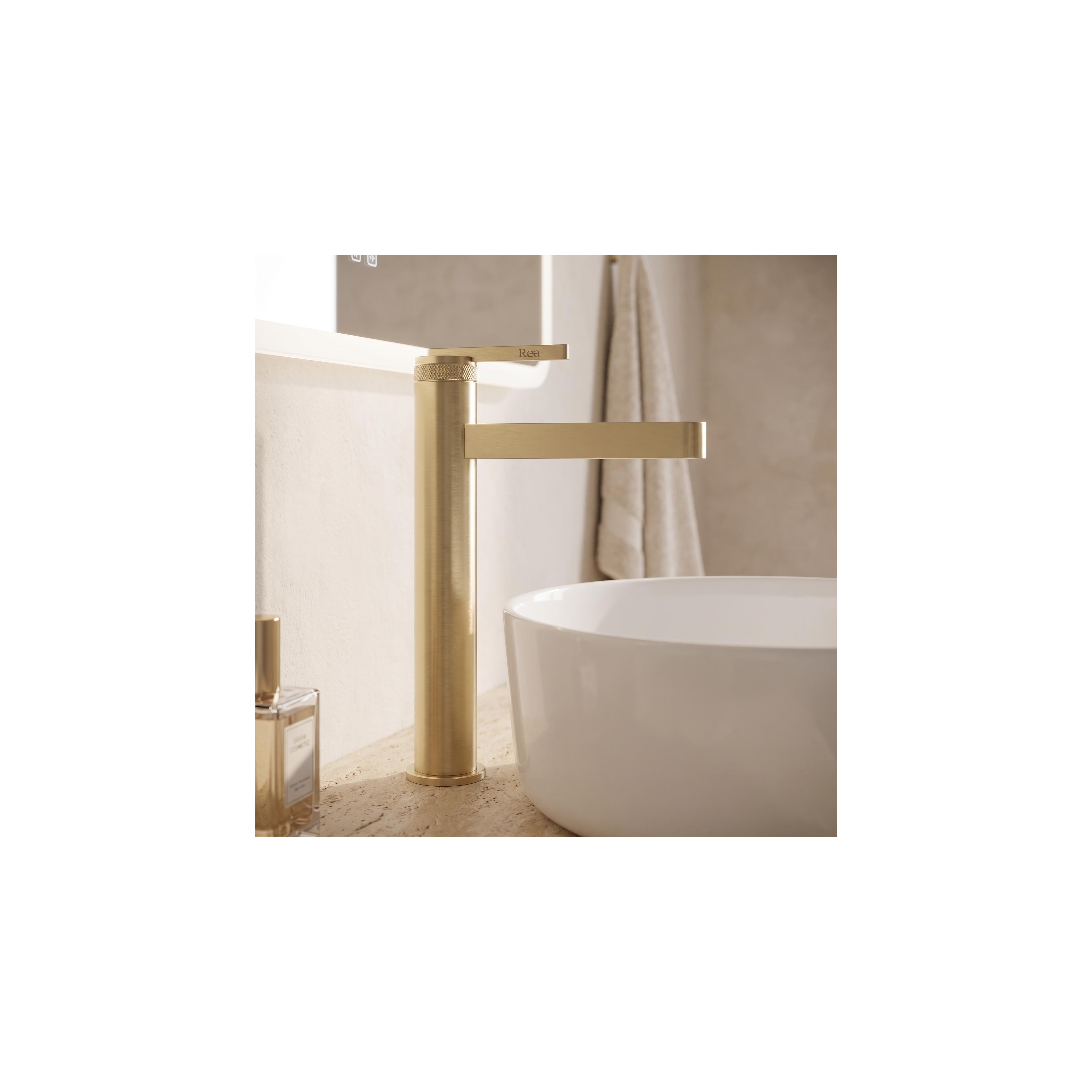 Kupaonska miješalica Rea Grace Brush Gold High