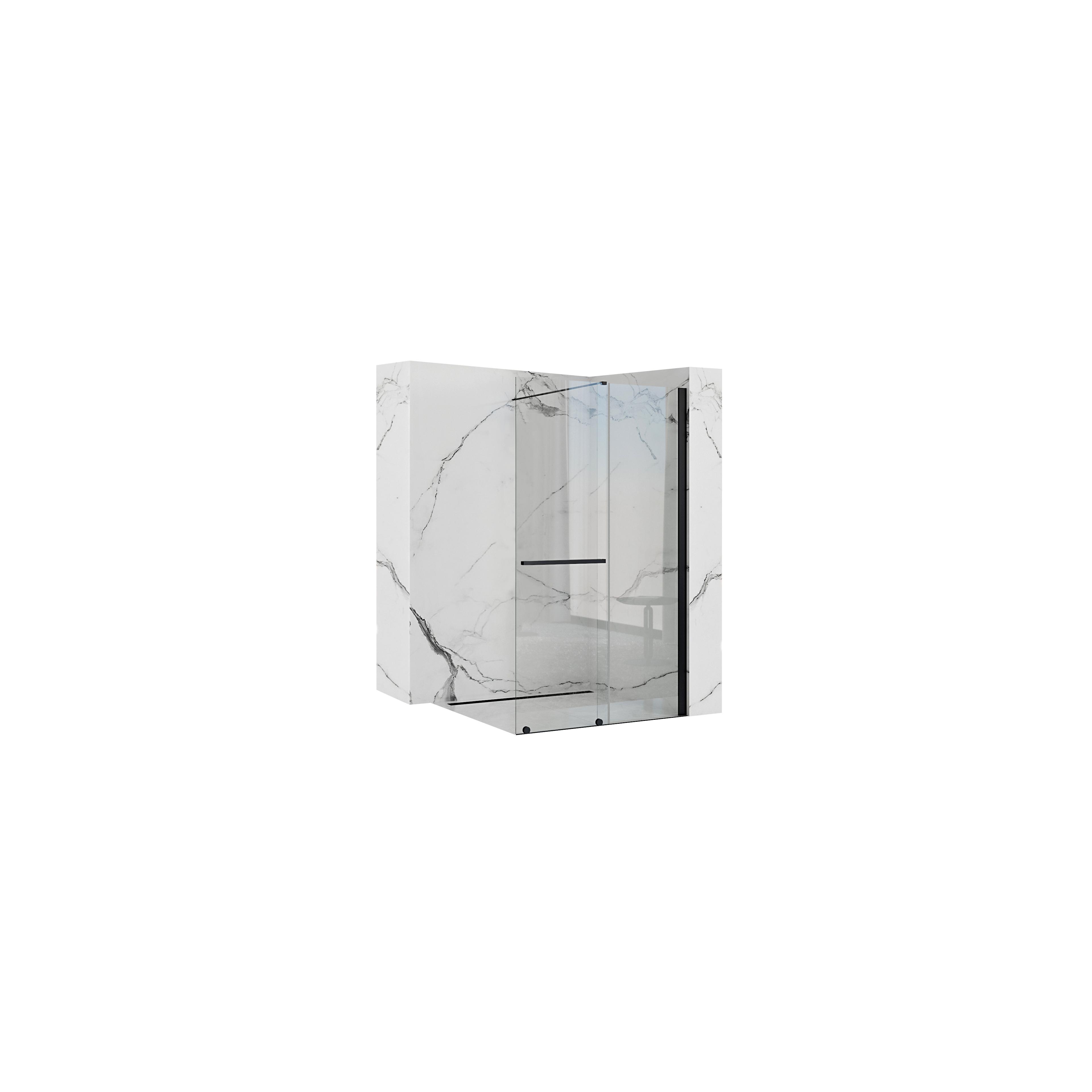 Paravan de dus Rea Cortis Black 120