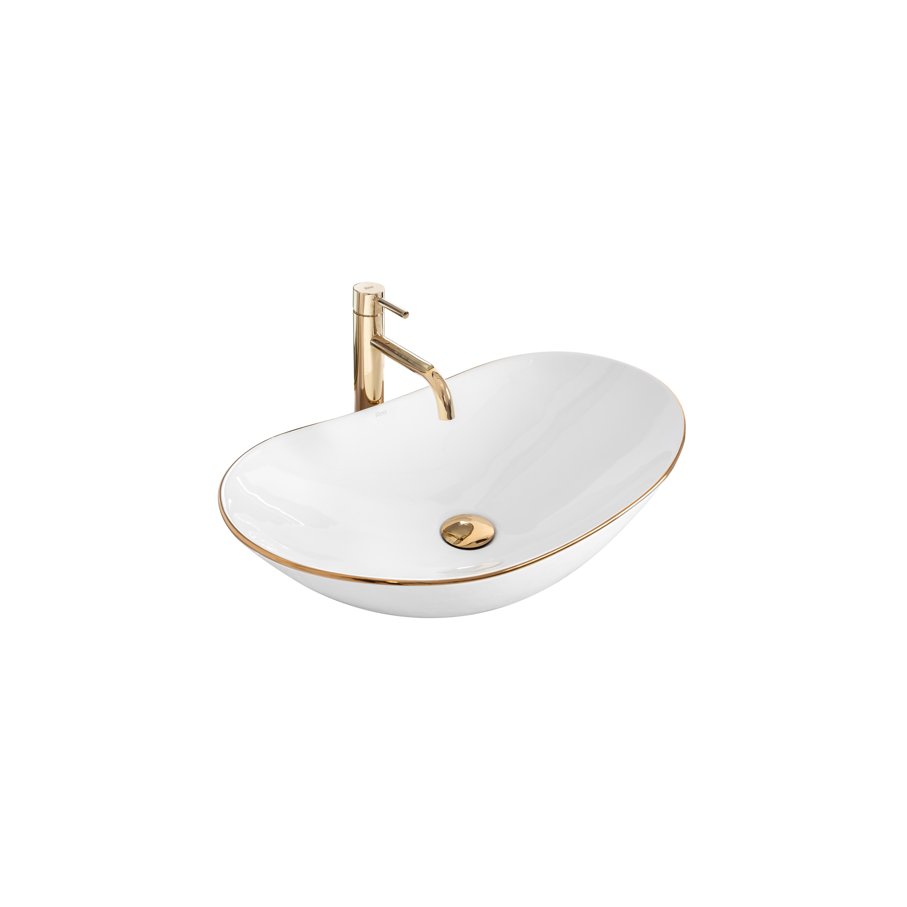 Countertop washbasin Rea Royal Gold Edge