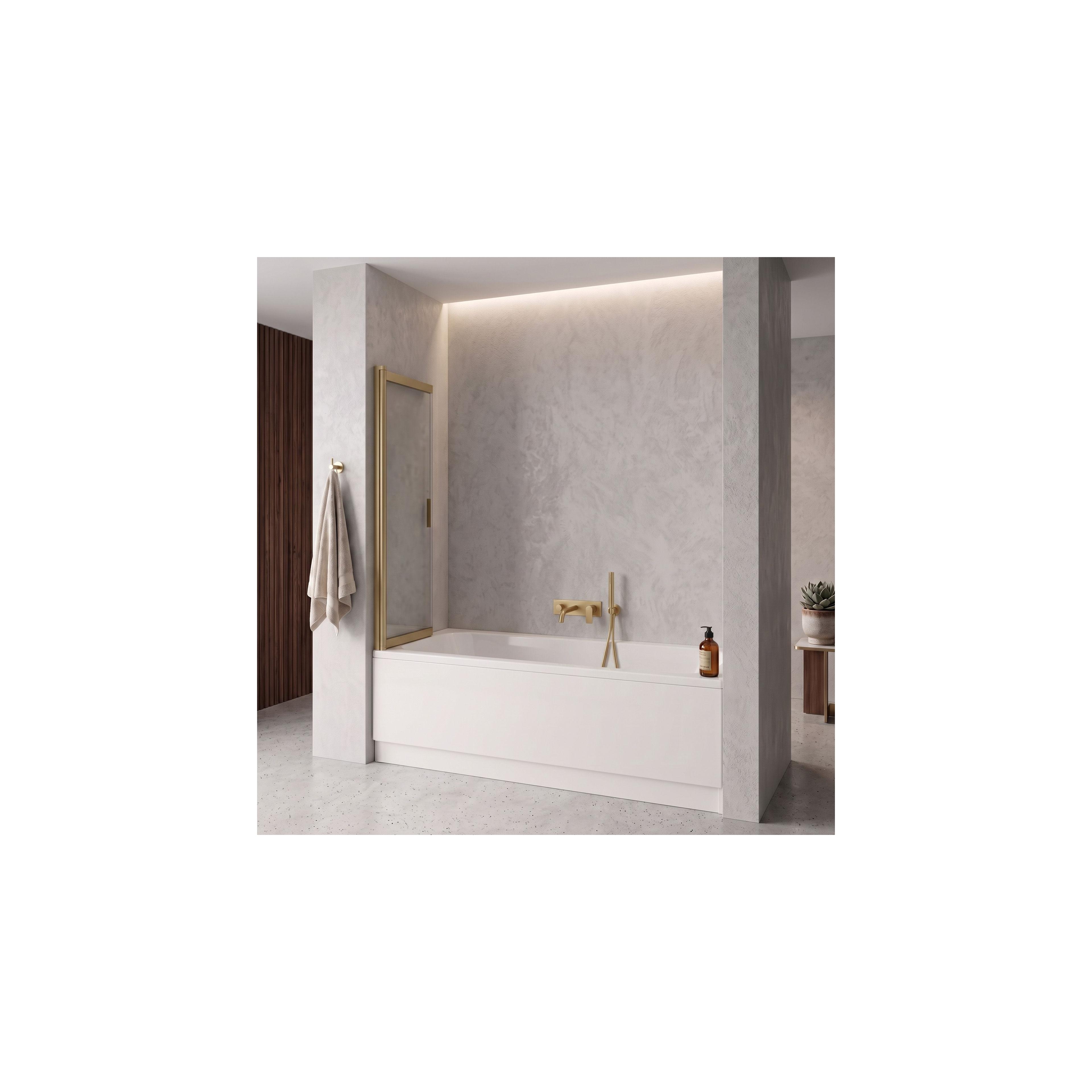 Paravento vasca scorrevole REA Dario Brush Gold 100