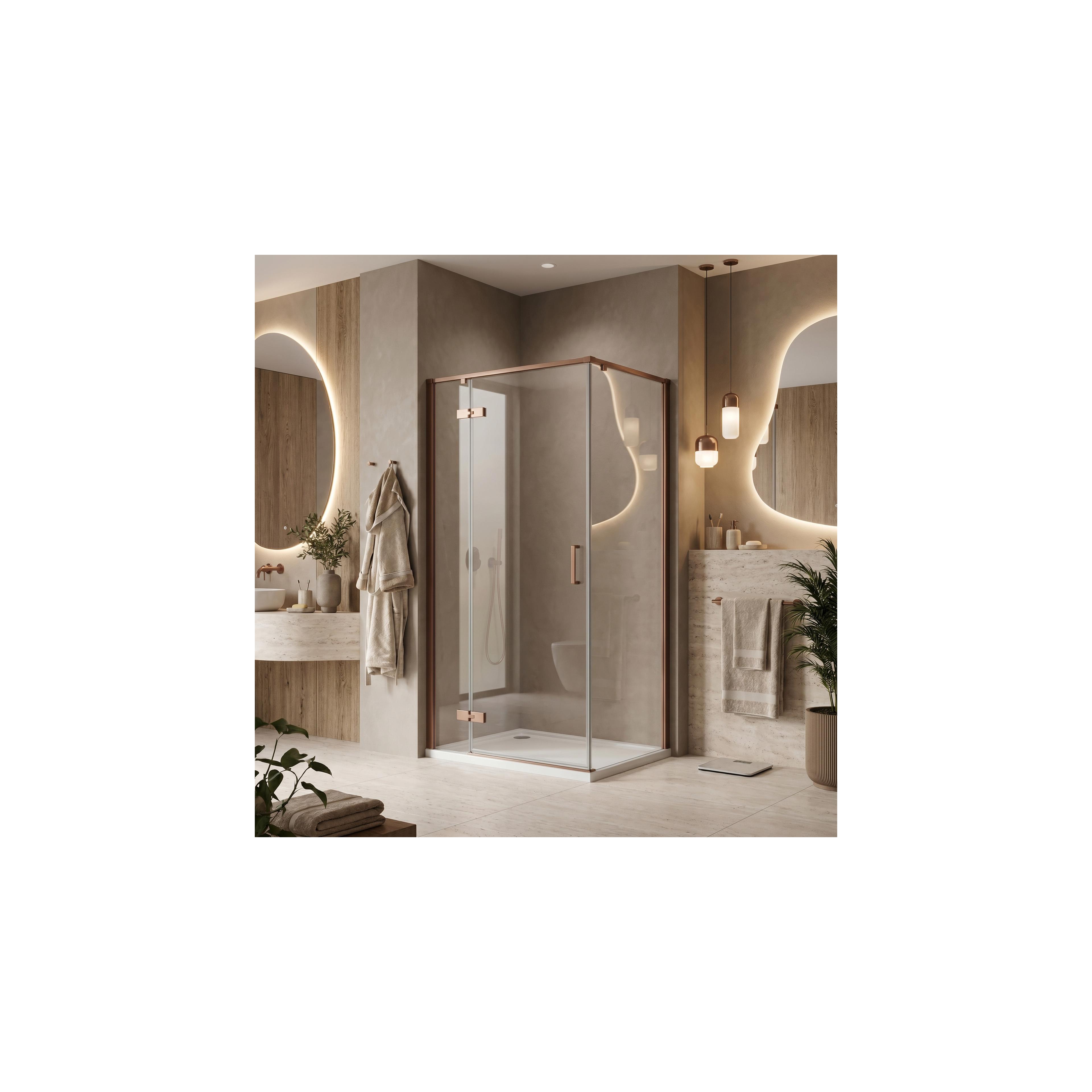 Cabine de duche Rea Bruno 100x80 Brush Copper