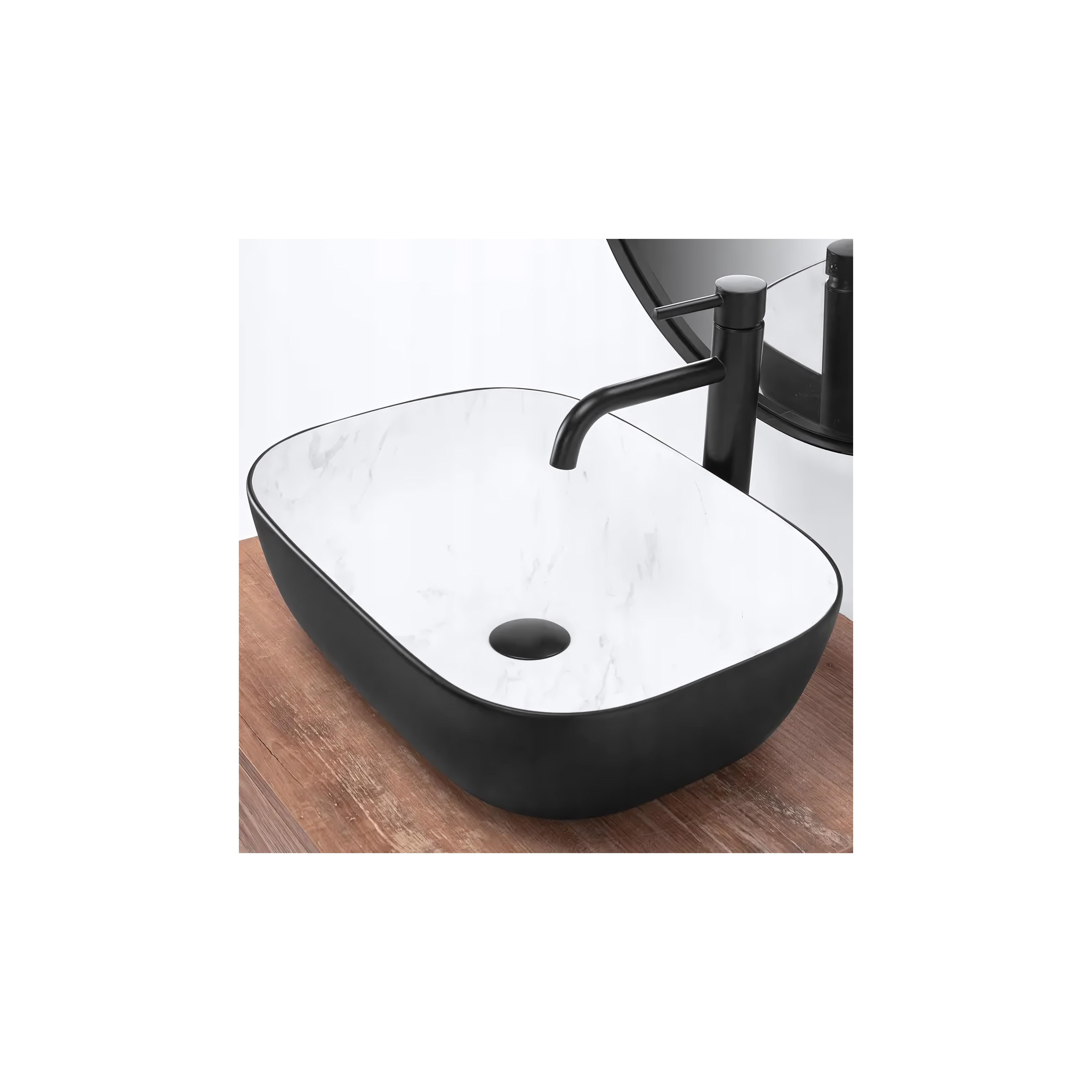 Countertop Basin Rea Belinda Black Calala mat