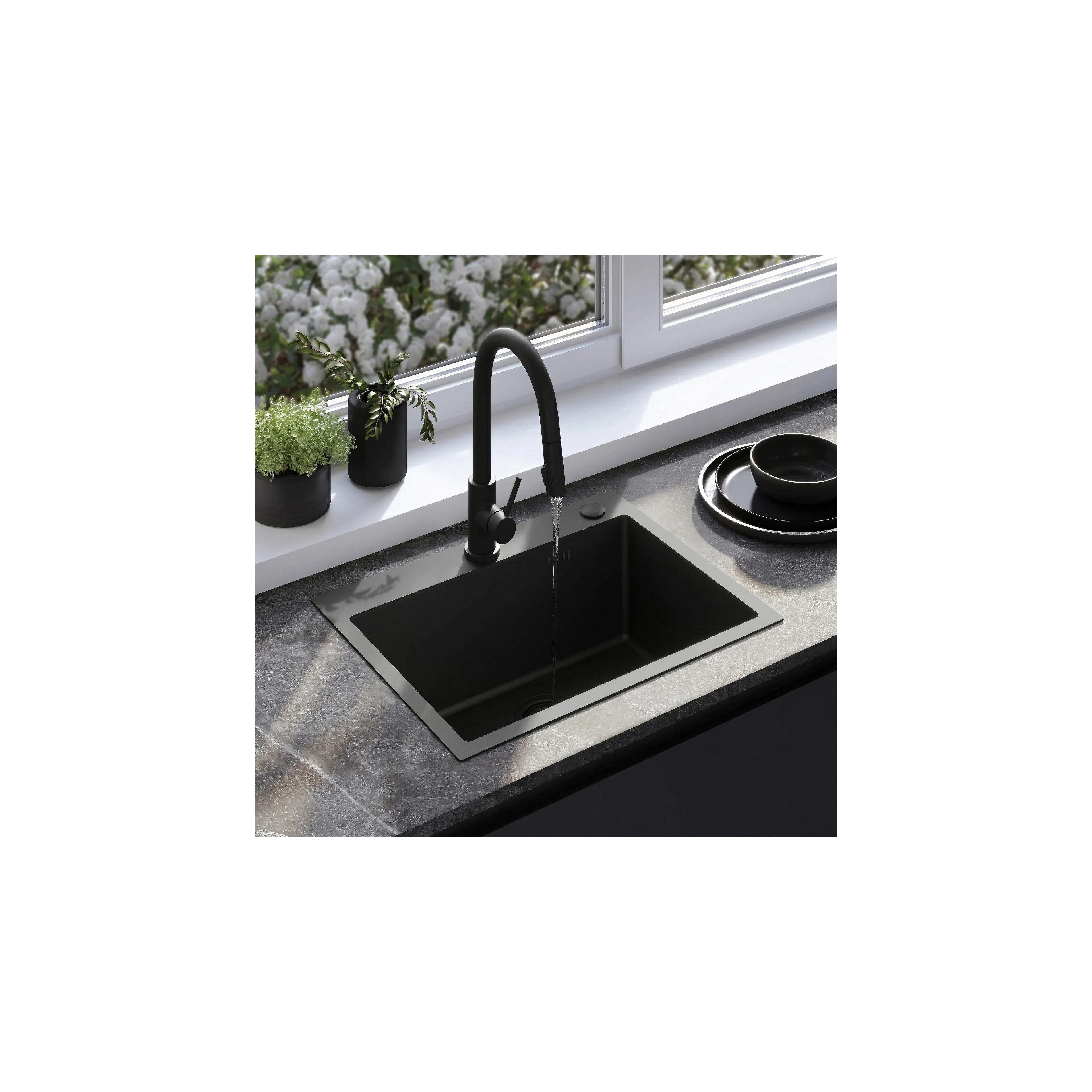 Chiuvetă inox Liam Black