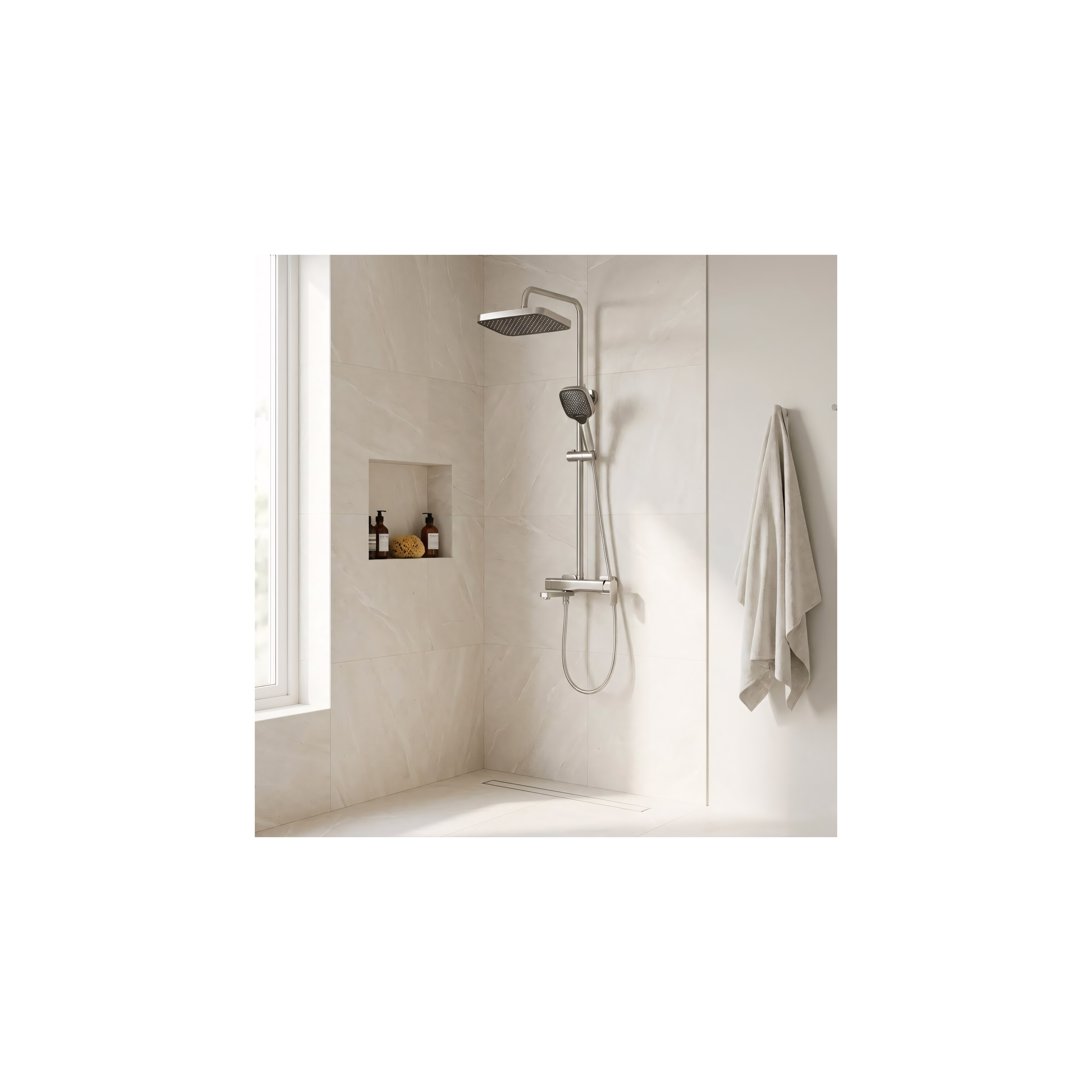 Kit de douche Rea Arlo Brush Nickle