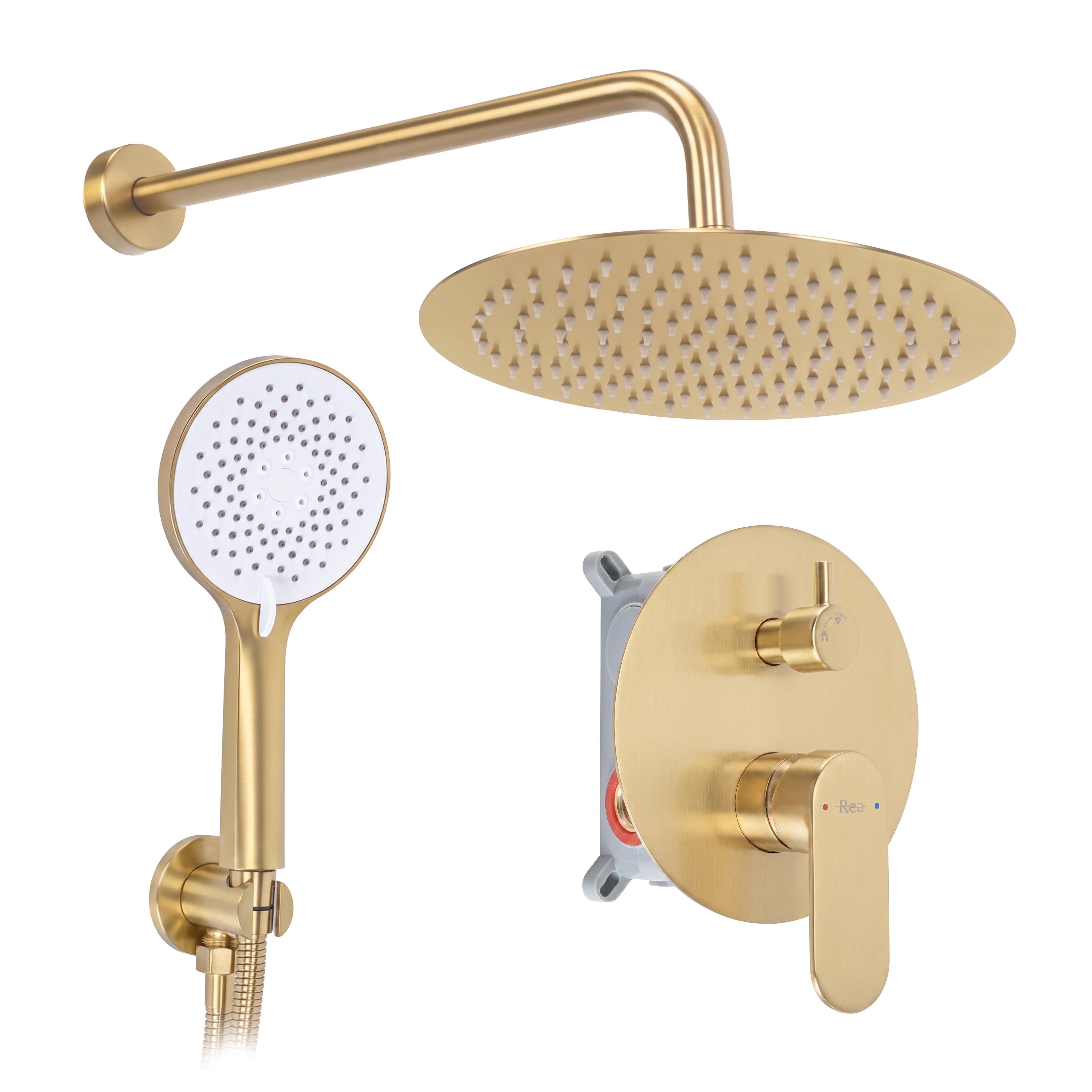 Komplet tuša u ravnini Rea Drop Brush Gold + BOX